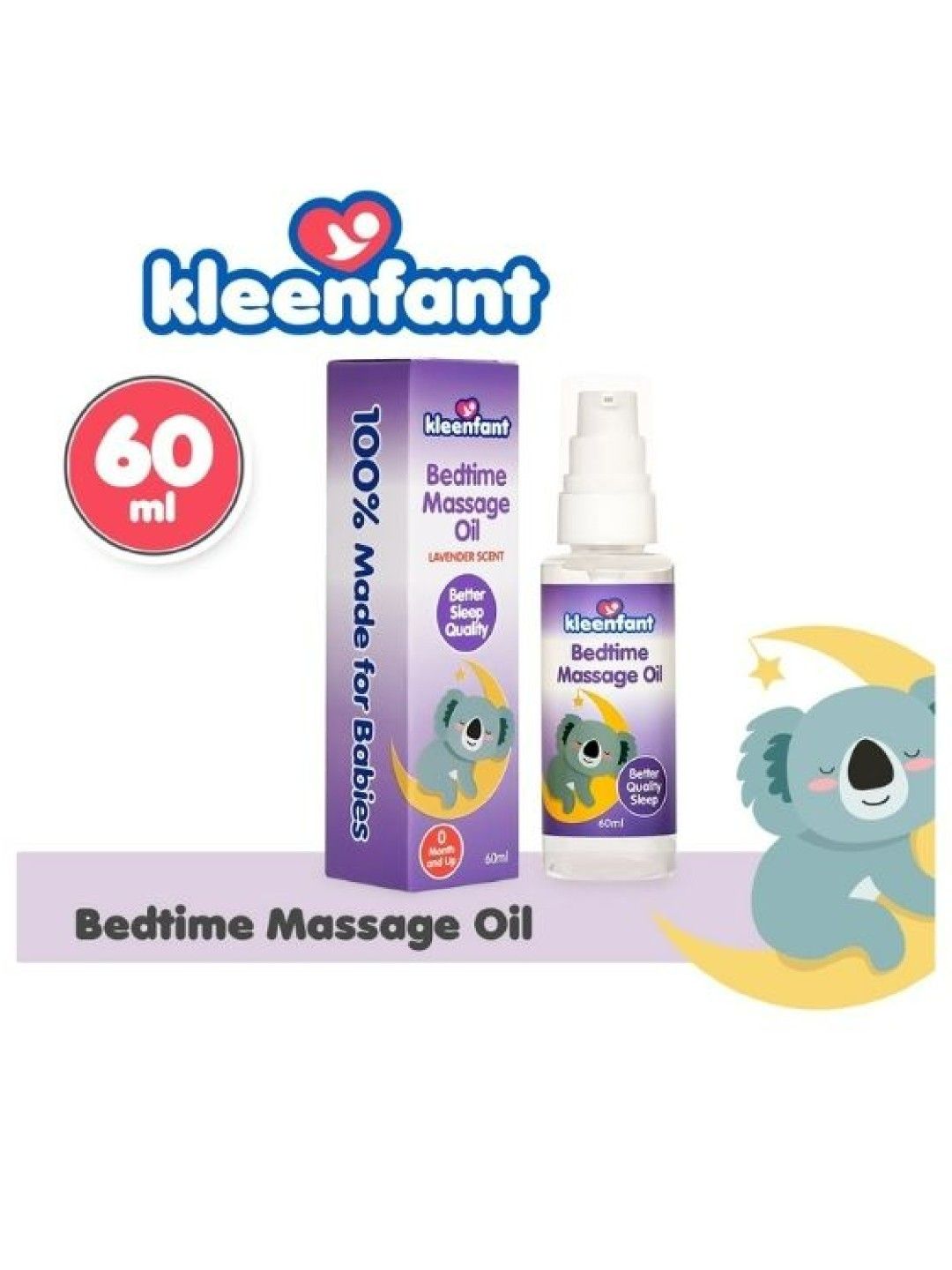 Kleenfant Bedtime Massage Oil (60ml) (No Color- Image 2)