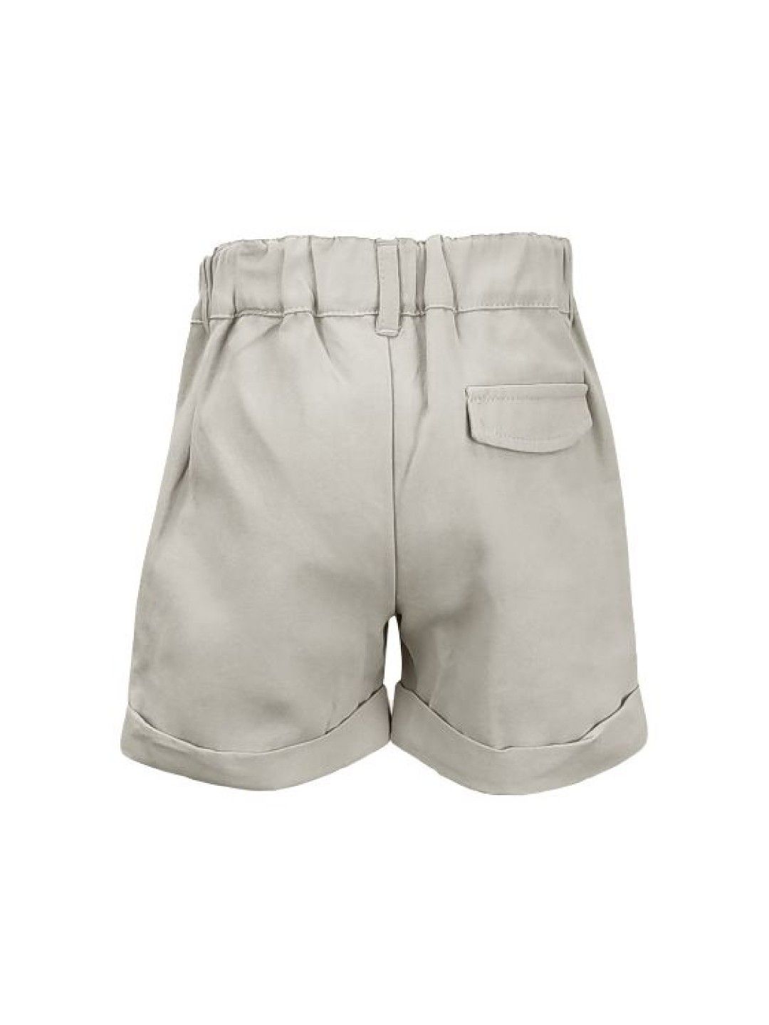 Periwinkle Carly Shorts Turn up Buttons (Beige- Image 2)