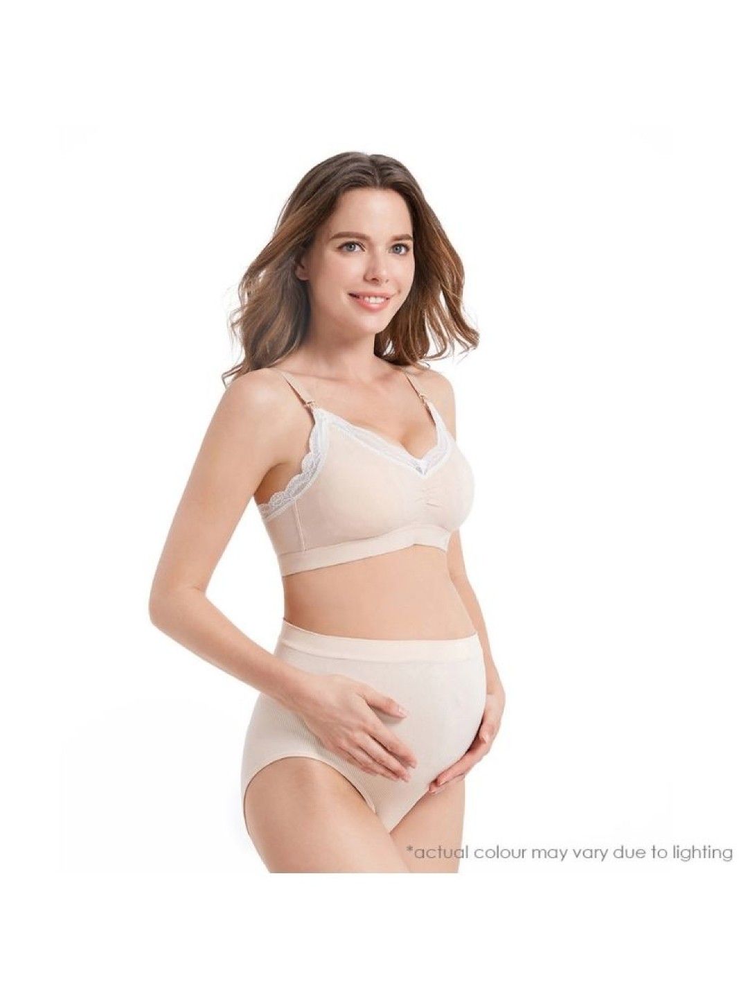 Shapee High Waist Maternity Brief (Beige- Image 3)