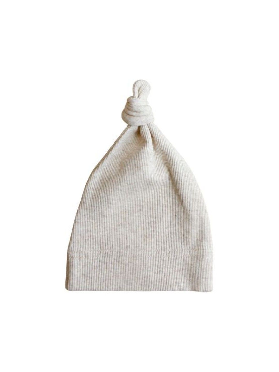 Mushie Ribbed Baby Beanie (Beige Melange- Image 1)