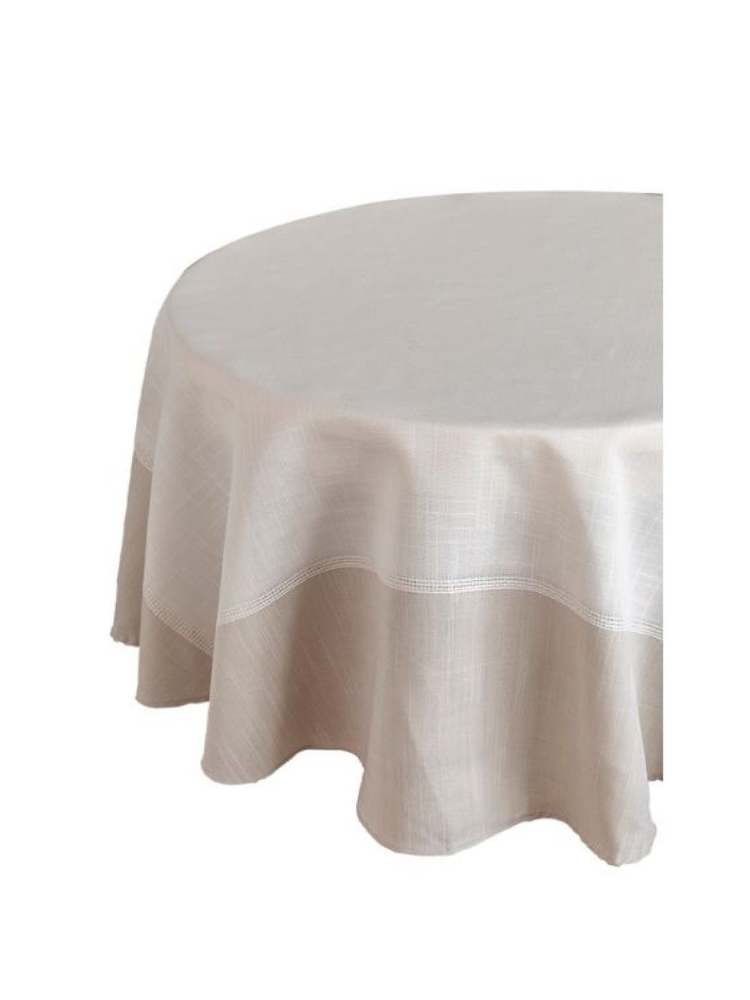 Sunbeams Lifestyle Primeo Premium Yarn Dyed Round Table Cloth (Beige- Image 1)