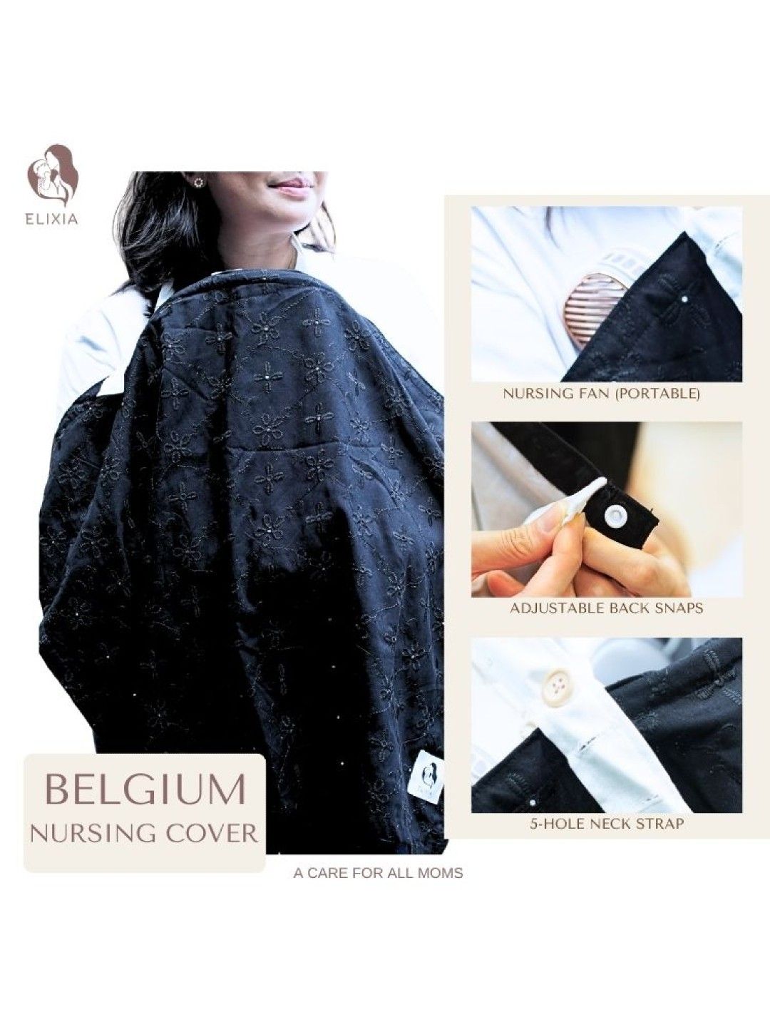 ELIXIA Belgium Nursing Cover Set (No Color- Image 2)