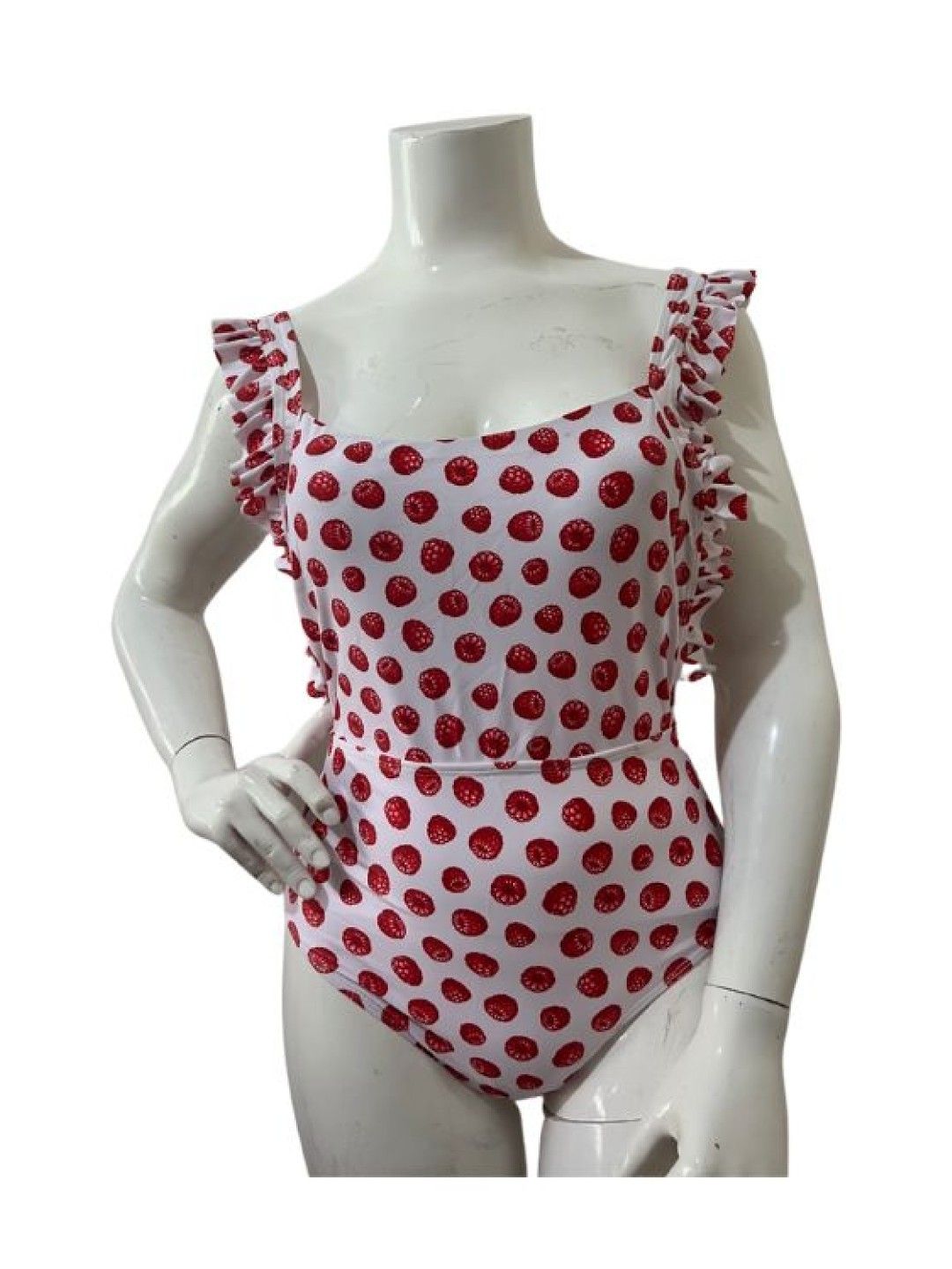 QT Hub Backless Swimwear (Berry- Image 1)