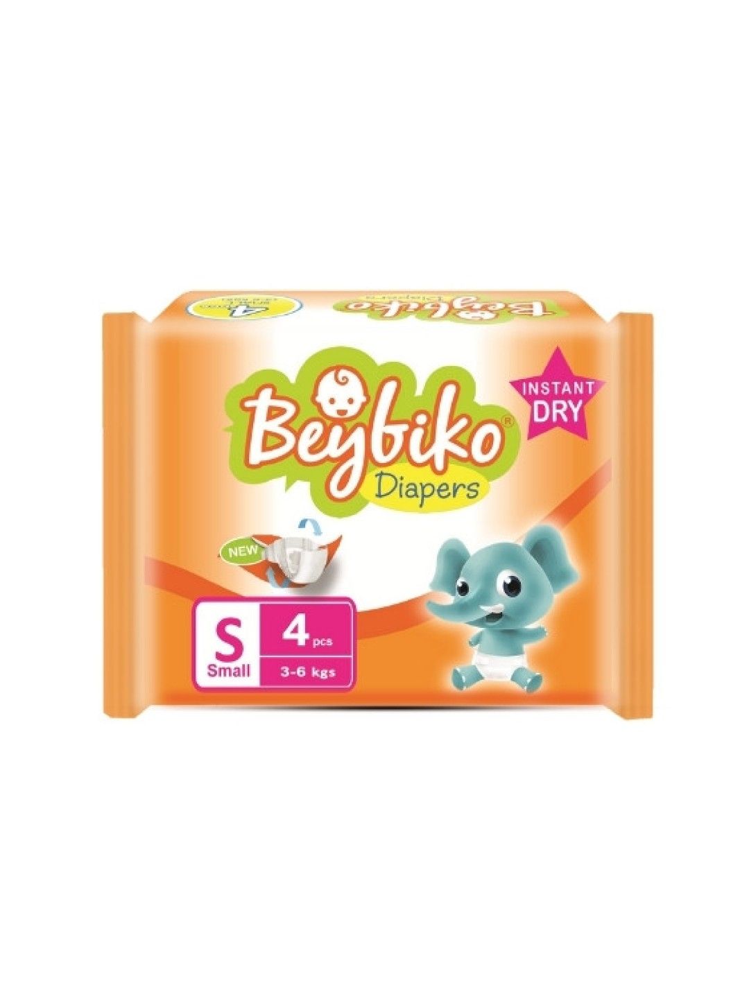 Beybiko Baby Diapers Small 4s (No Color- Image 1)