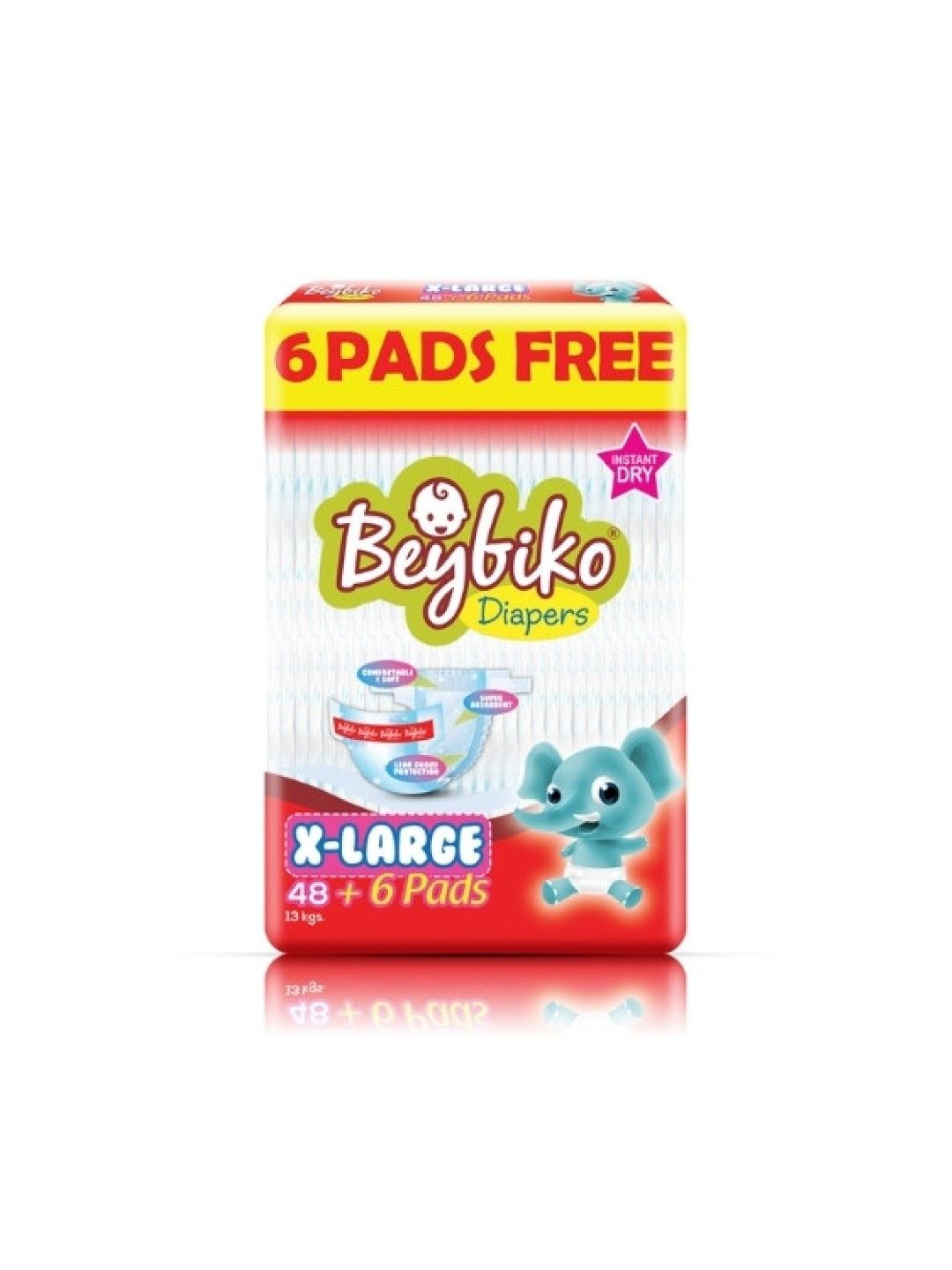 Beybiko Baby Diapers Jumbo XL 48+6s