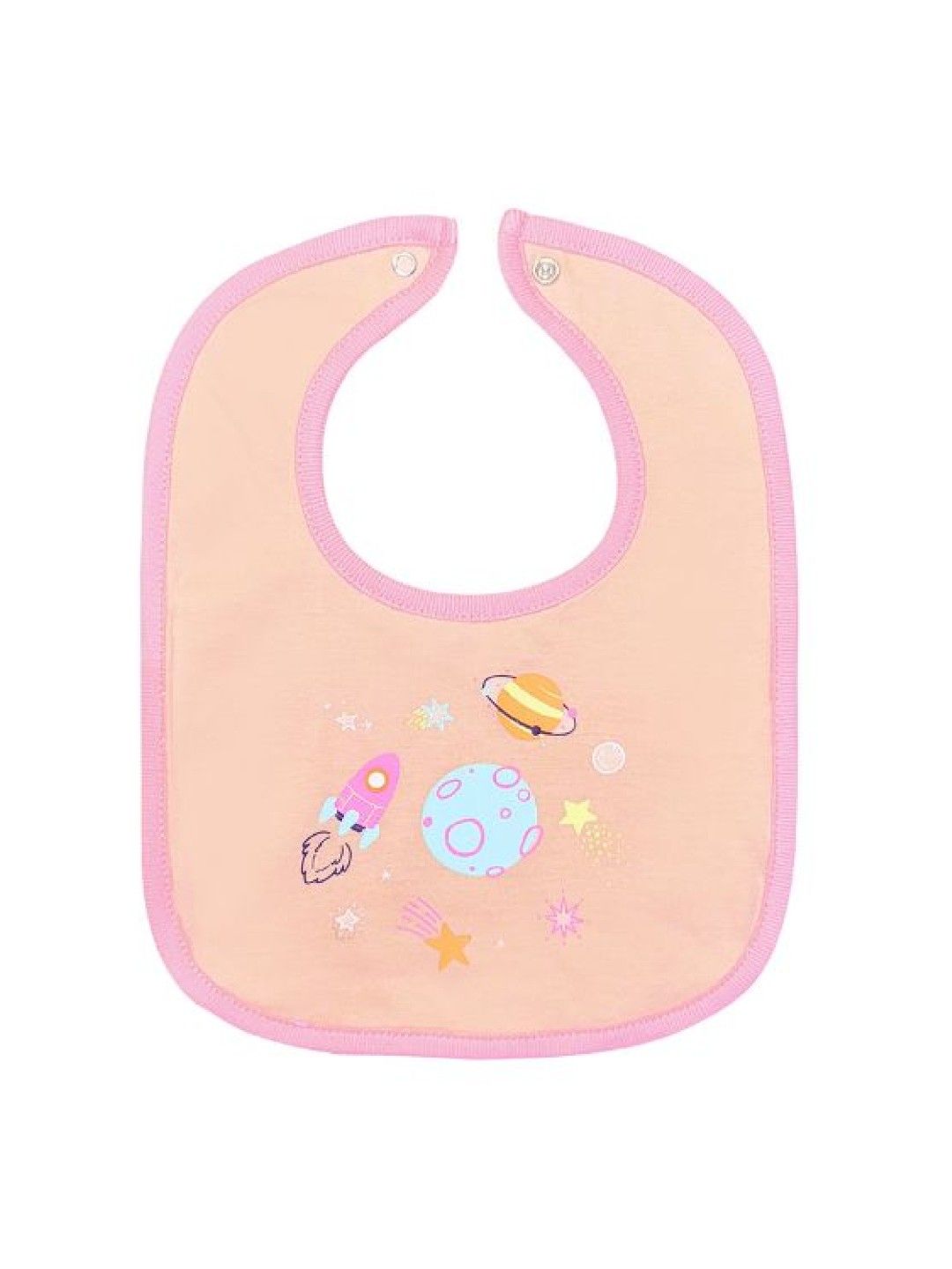 Cotton Stuff 3-piece Snap on Bib (Cosmic Bunny - Girl) (No Color- Image 4)