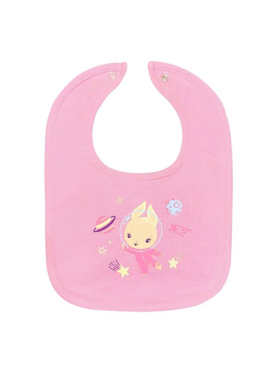 Cotton Stuff 3-piece Snap on Bib (Cosmic Bunny - Girl) (No Color- Image 2)