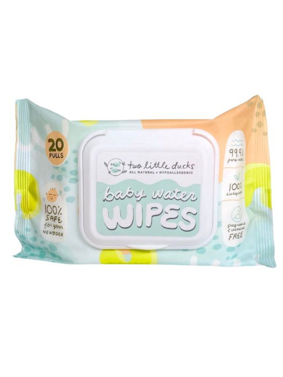 Two Little Ducks Biodegradable Baby Water Wipes (20 pulls) (No Color- Image 1)