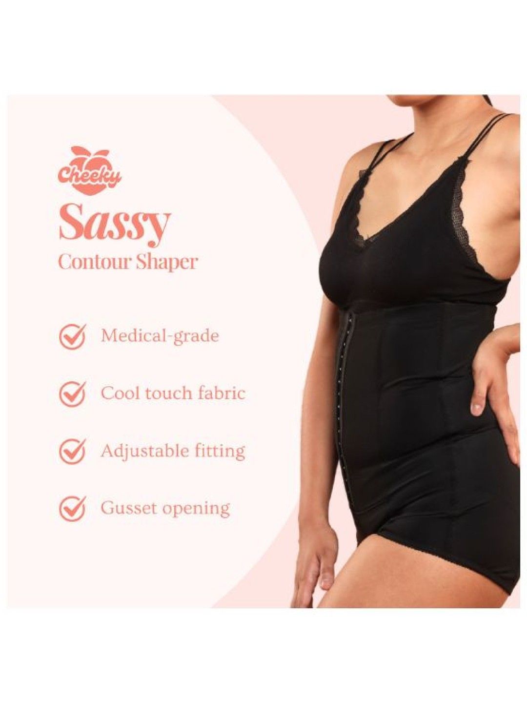 Cheeky Sassy Medical Grade Contour Shaper (Black- Image 2)