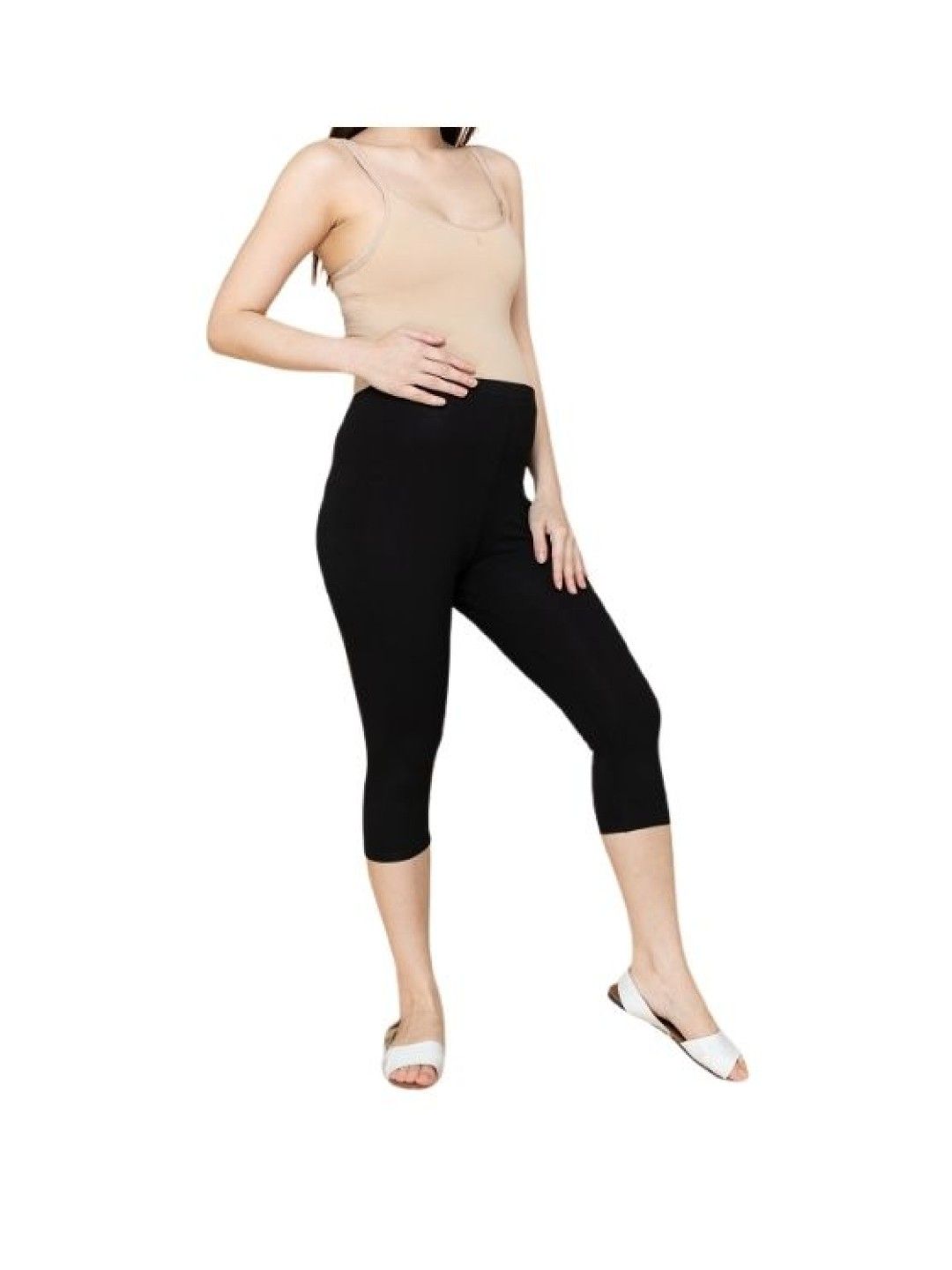 Mother2Be Short Maternity Leggings (Black- Image 3)