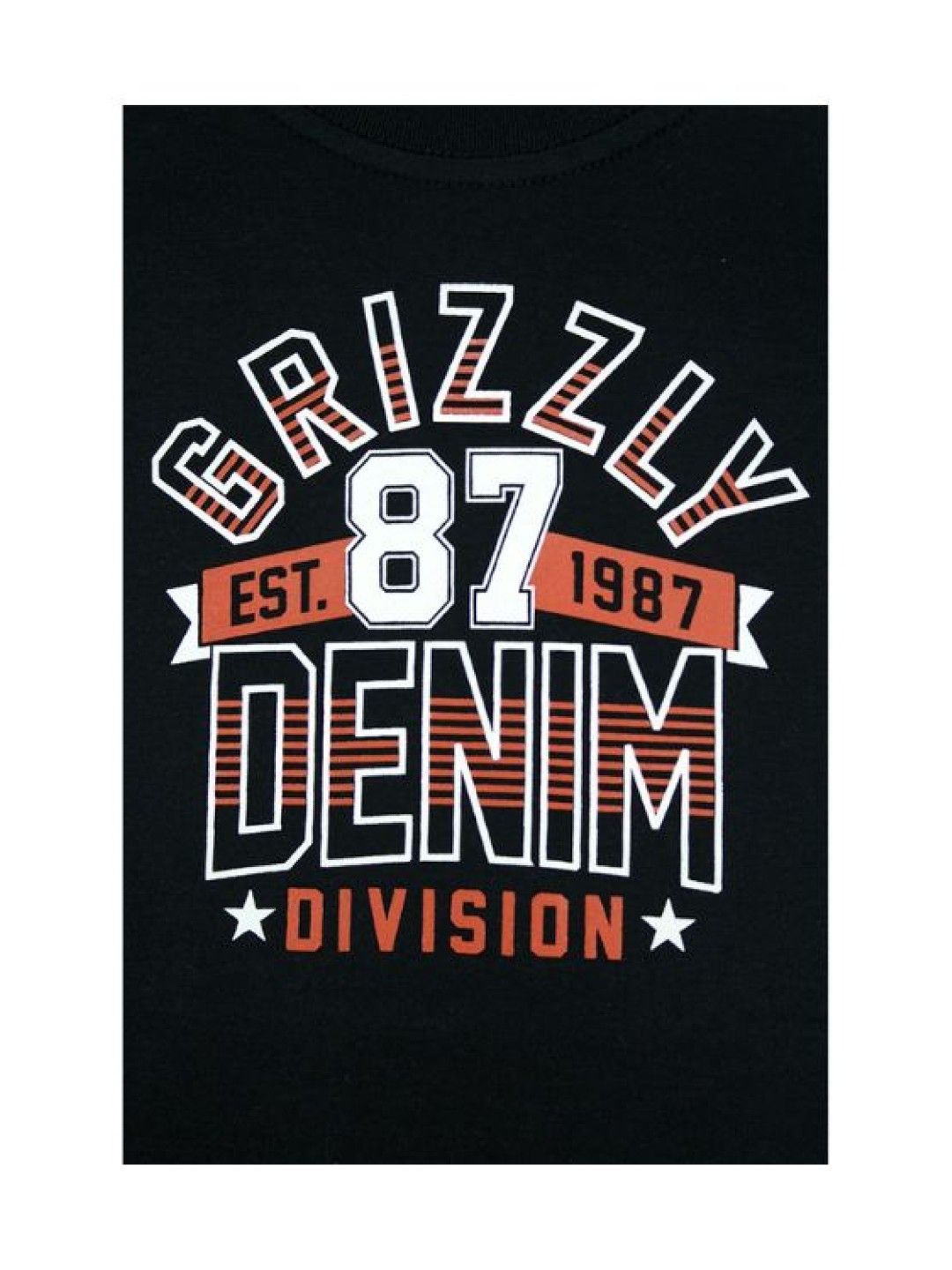 Grizzly Infant Boys S/S Round-Neck Tee with Flat Print (Black- Image 3)