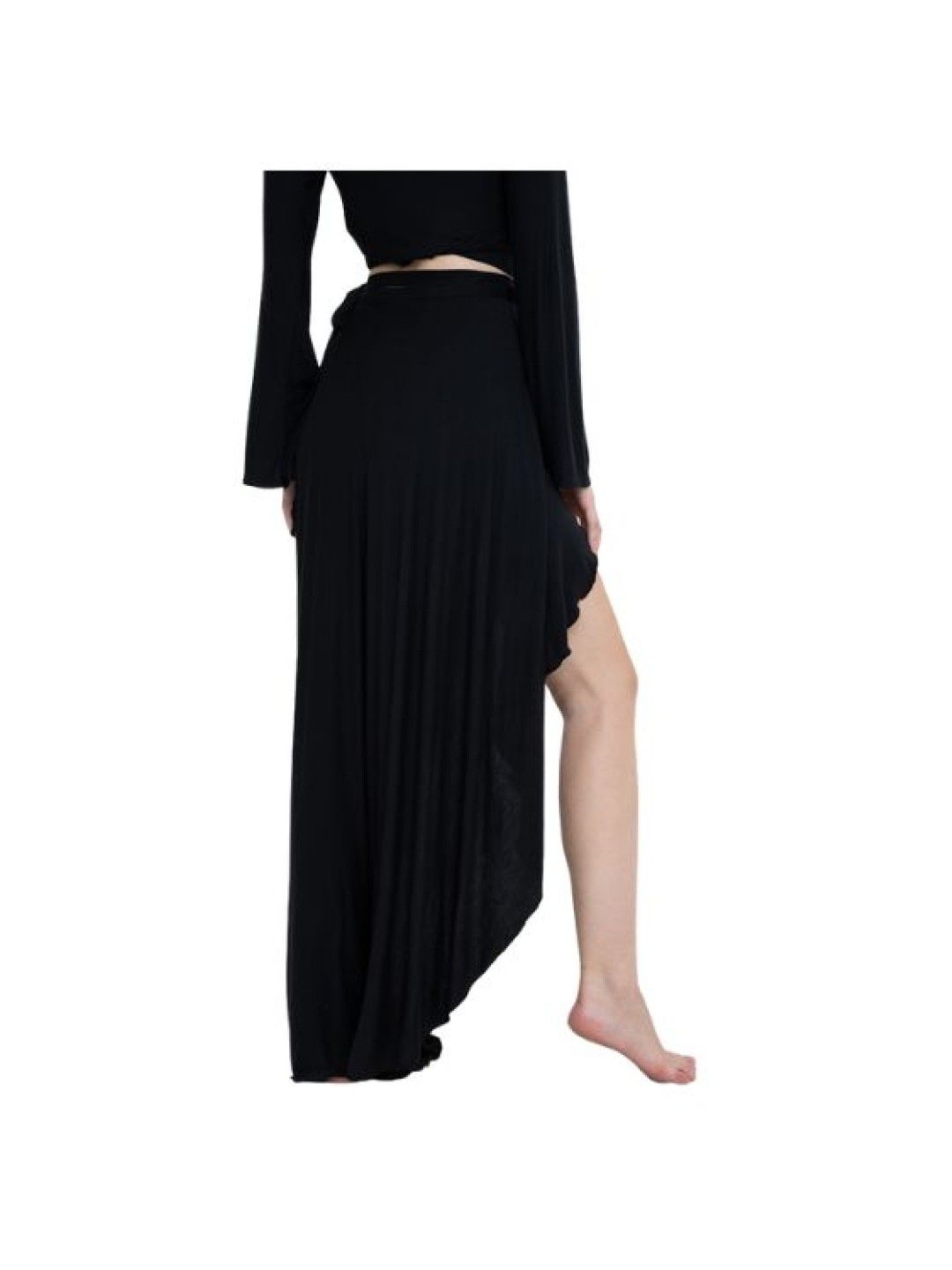 eska Kurisu Wrap Around Maxi Skirt (Black- Image 3)