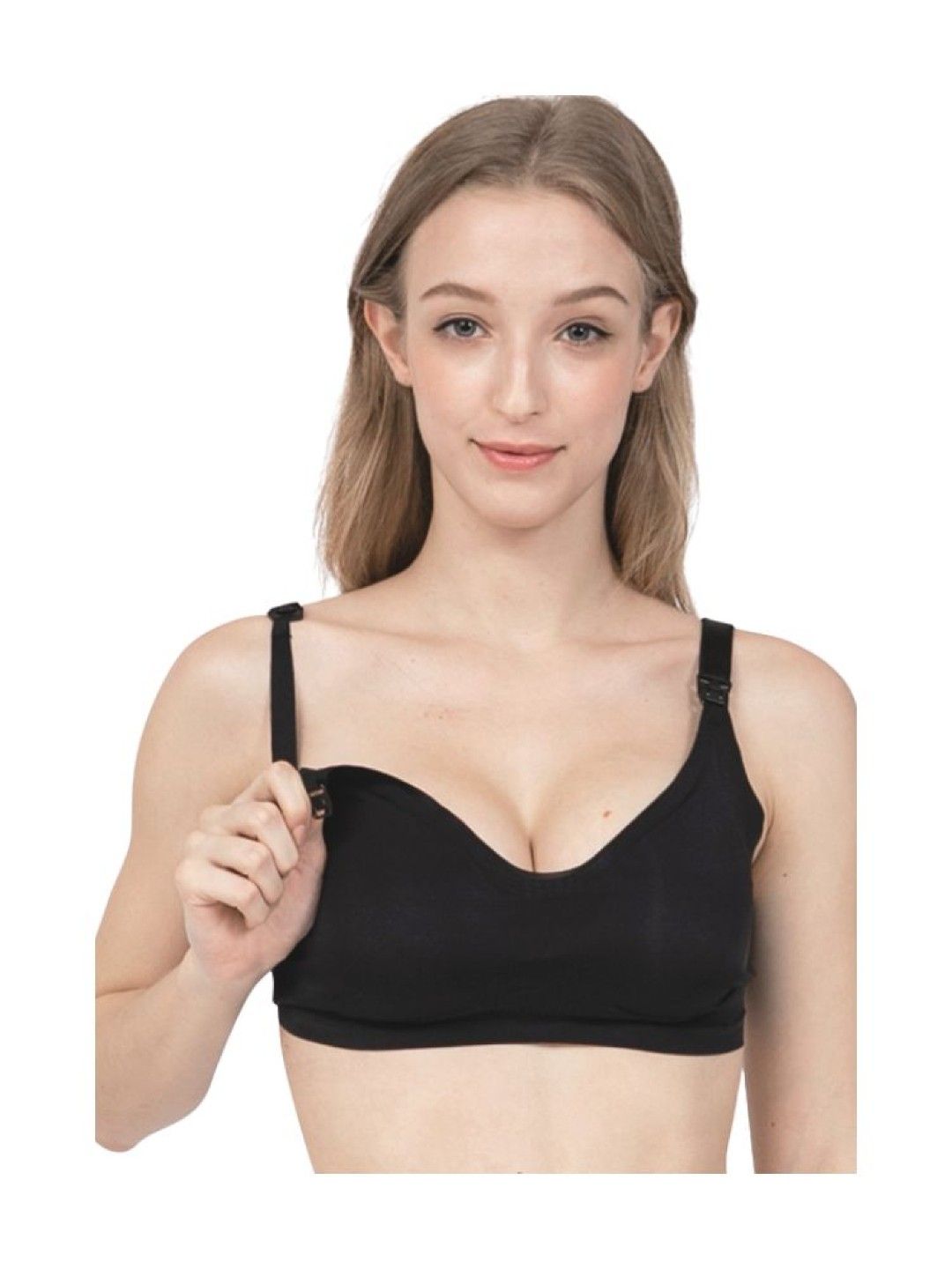 MOOIMOM Super Soft Seamless Maternity & Nursing Bra (Black- Image 3)
