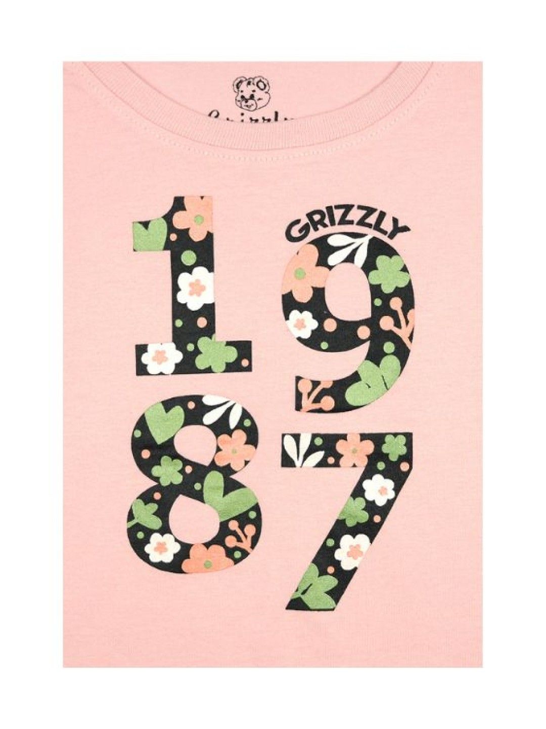 Grizzly Toddler Girls Shortsleeve Crop top and Short Set (Black- Image 4)