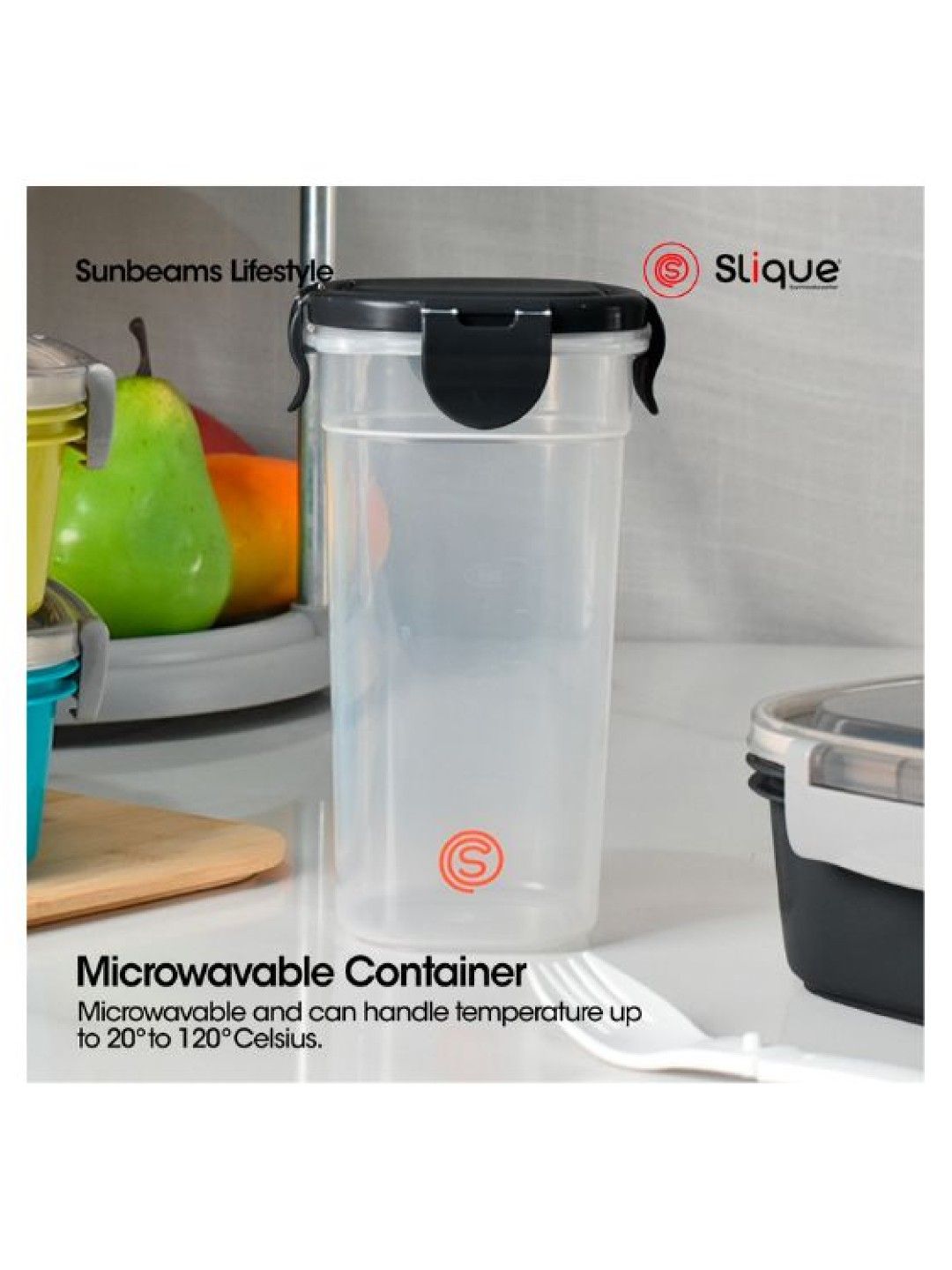 Sunbeams Lifestyle Slique Lunch Box 700ml & Tumbler 500ml (Set of 2) (Black- Image 4)