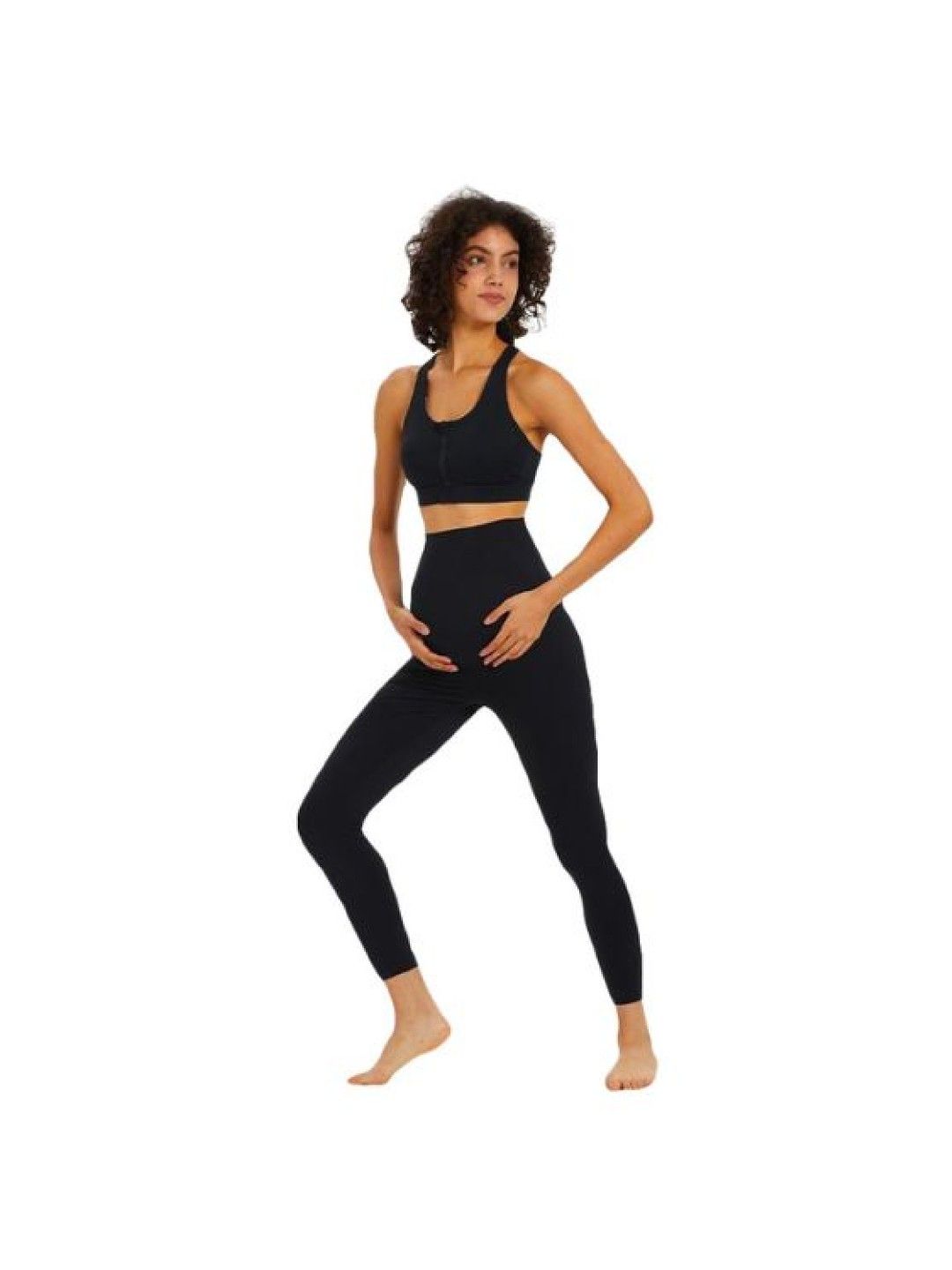 MOOIMOM Active Belly Cover Maternity Leggings (Long) (Black- Image 4)