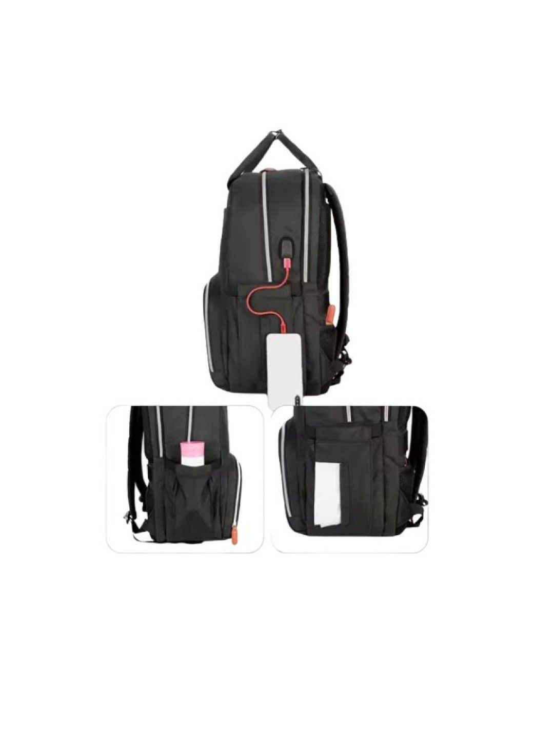 V-coool Multi-use Diaper Backpack with Free Thermal Carrying Case (Black- Image 3)