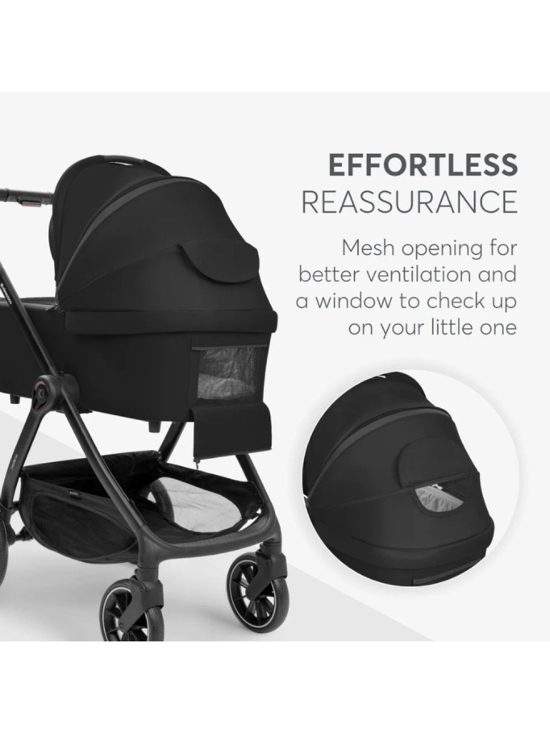KikkaBoo 3in1 with Carry Cot Modena (Black- Image 3)
