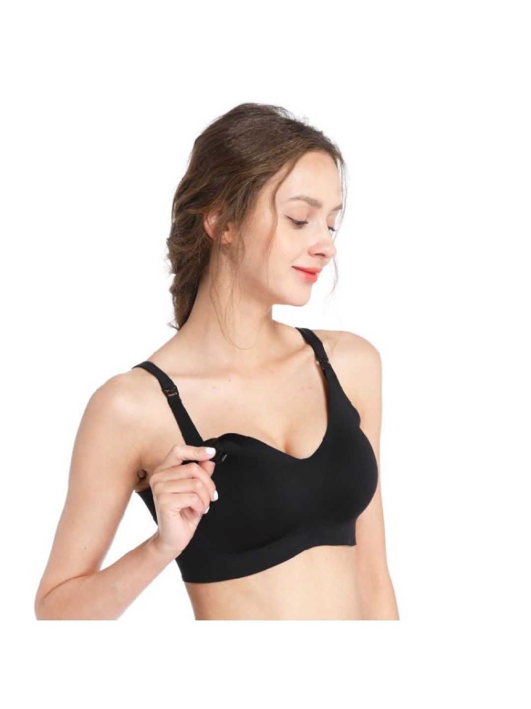 MOOIMOM Delicate Maternity & Nursing Bra (Black- Image 2)