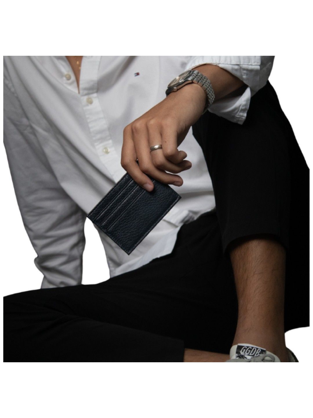 For The Gentlemen The Slim Cardholder (Black Pebbled- Image 2)