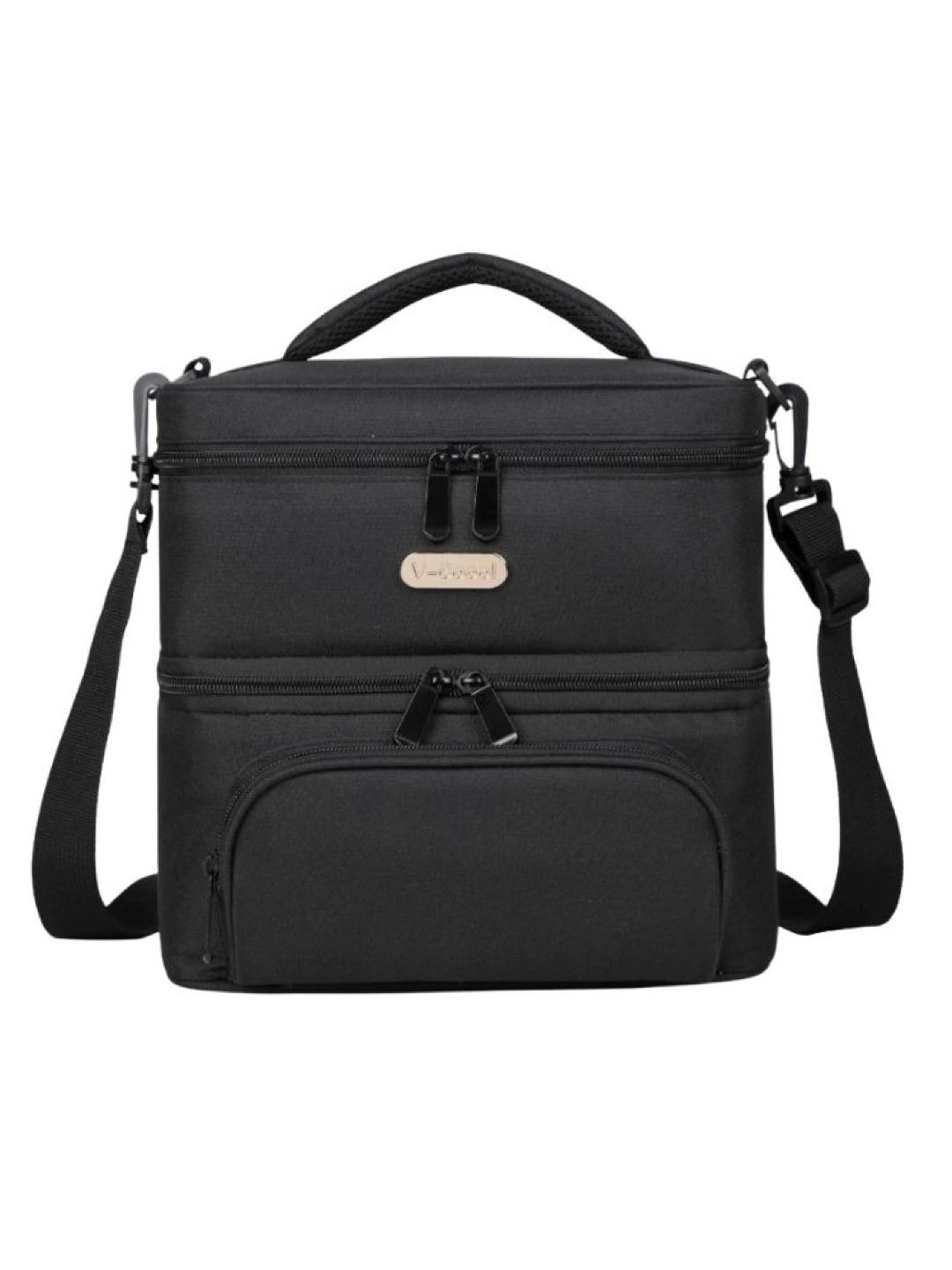 V-coool Hands-Free Breast Pump Organizer Thermal Cooler Bag (Black- Image 1)