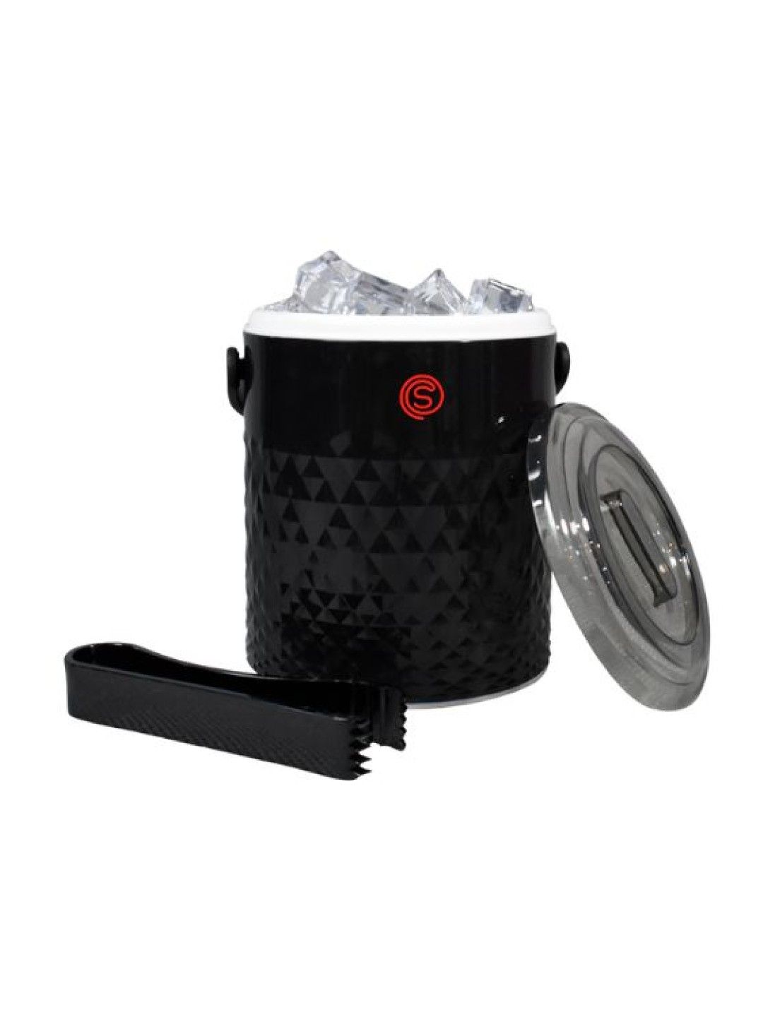 Sunbeams Lifestyle Slique Ice Bucket with Tong (1600ml) (Black- Image 1)