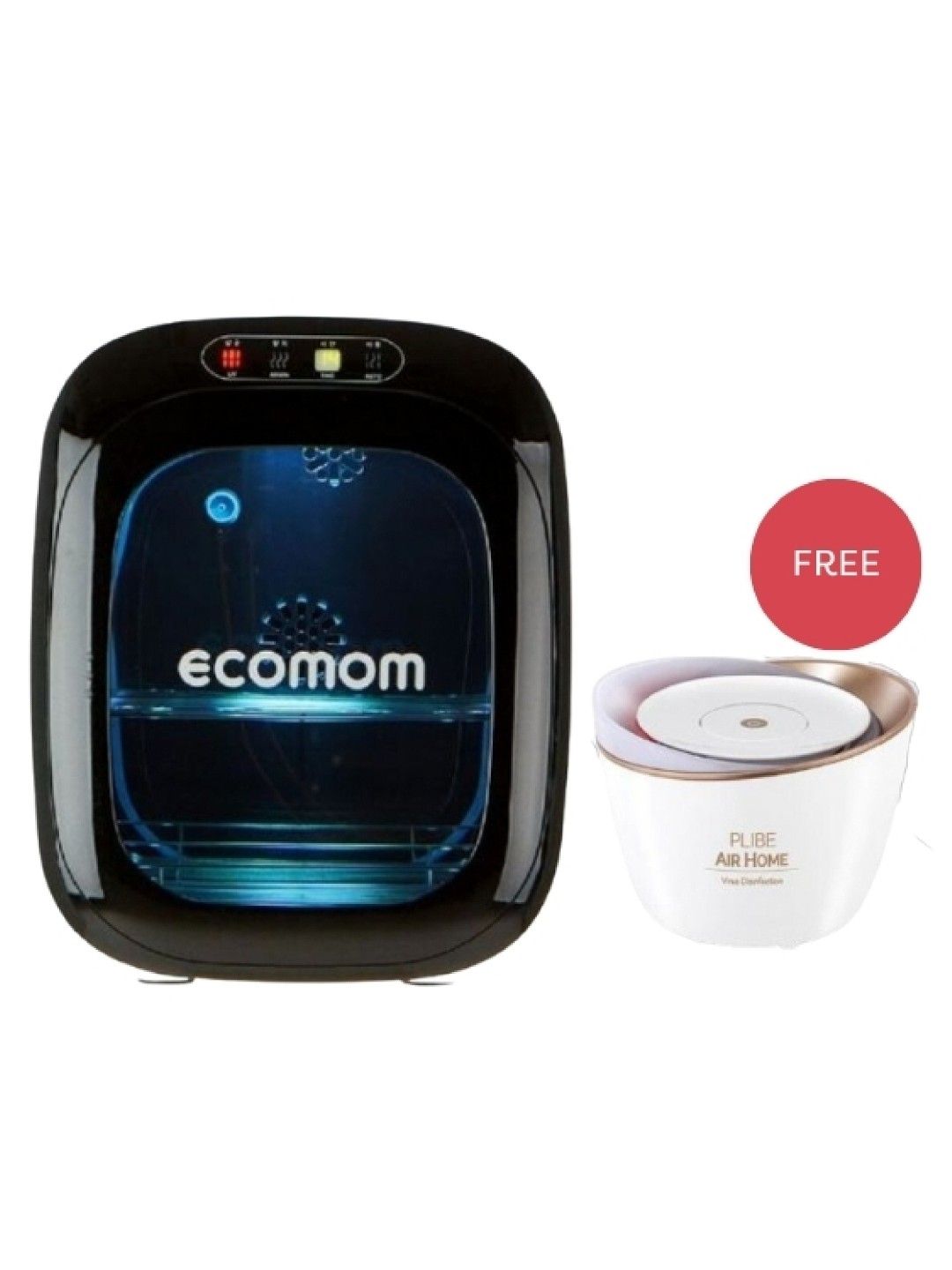 Ecomom 100 Dual UV Sterilizer (Black) with FREE Plibe Air Home Plasma Portable (No Color- Image 1)