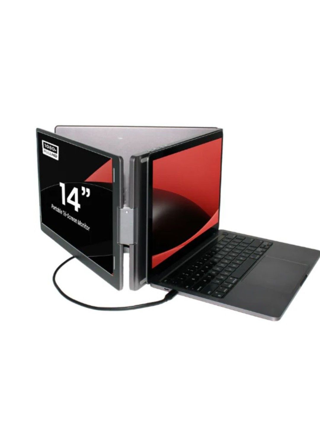 JUNO S688 Portable Tri-Screen Monitor (Black- Image 1)