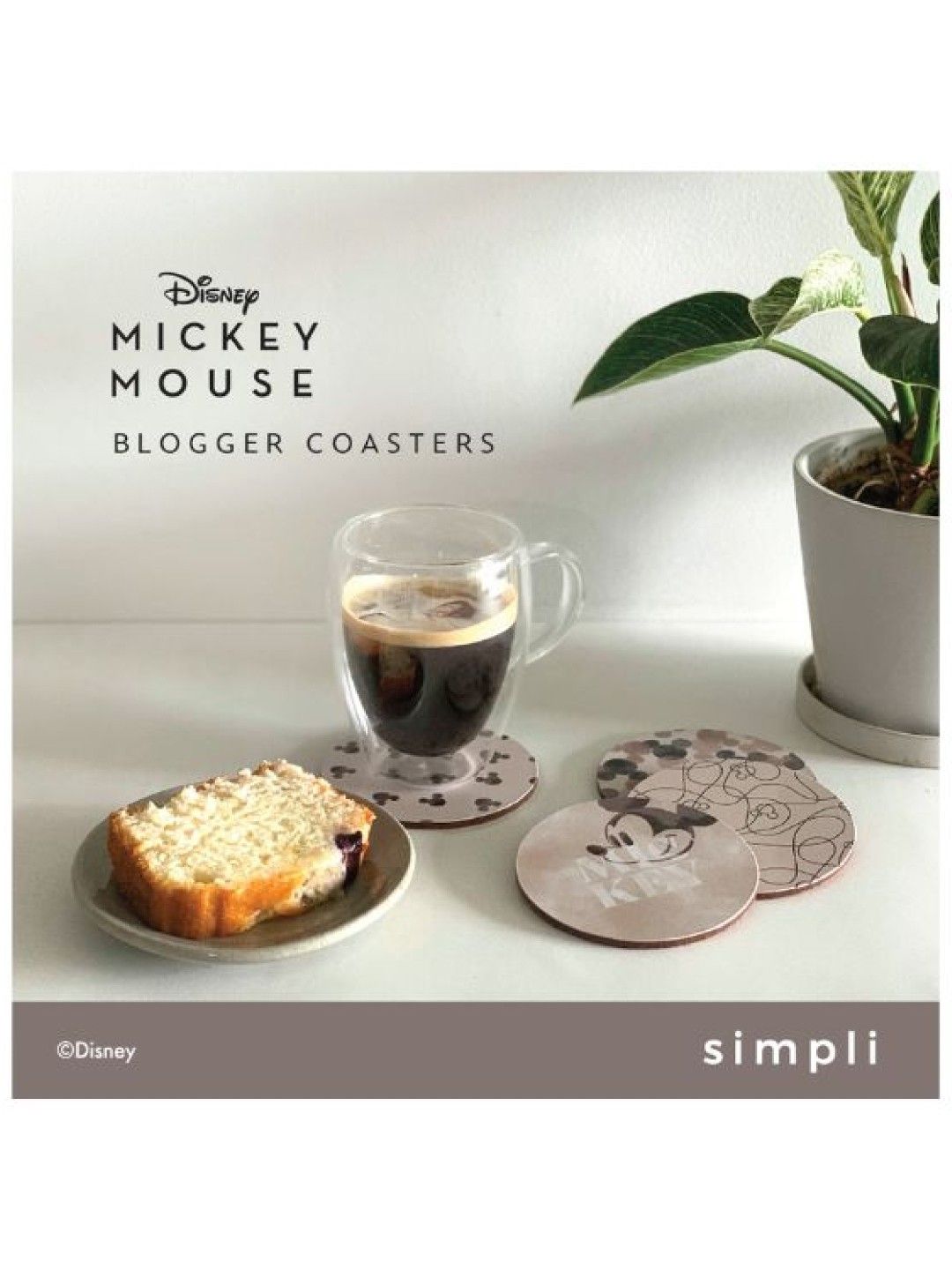 Zippies Simpli Disney Home Collection Mickey Cork Coasters (Set of 4) (Blogger- Image 3)