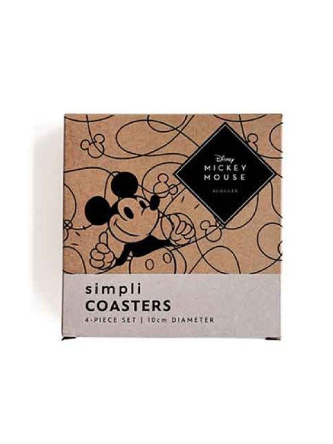 Zippies Simpli Disney Home Collection Mickey Cork Coasters (Set of 4) (Blogger- Image 1)