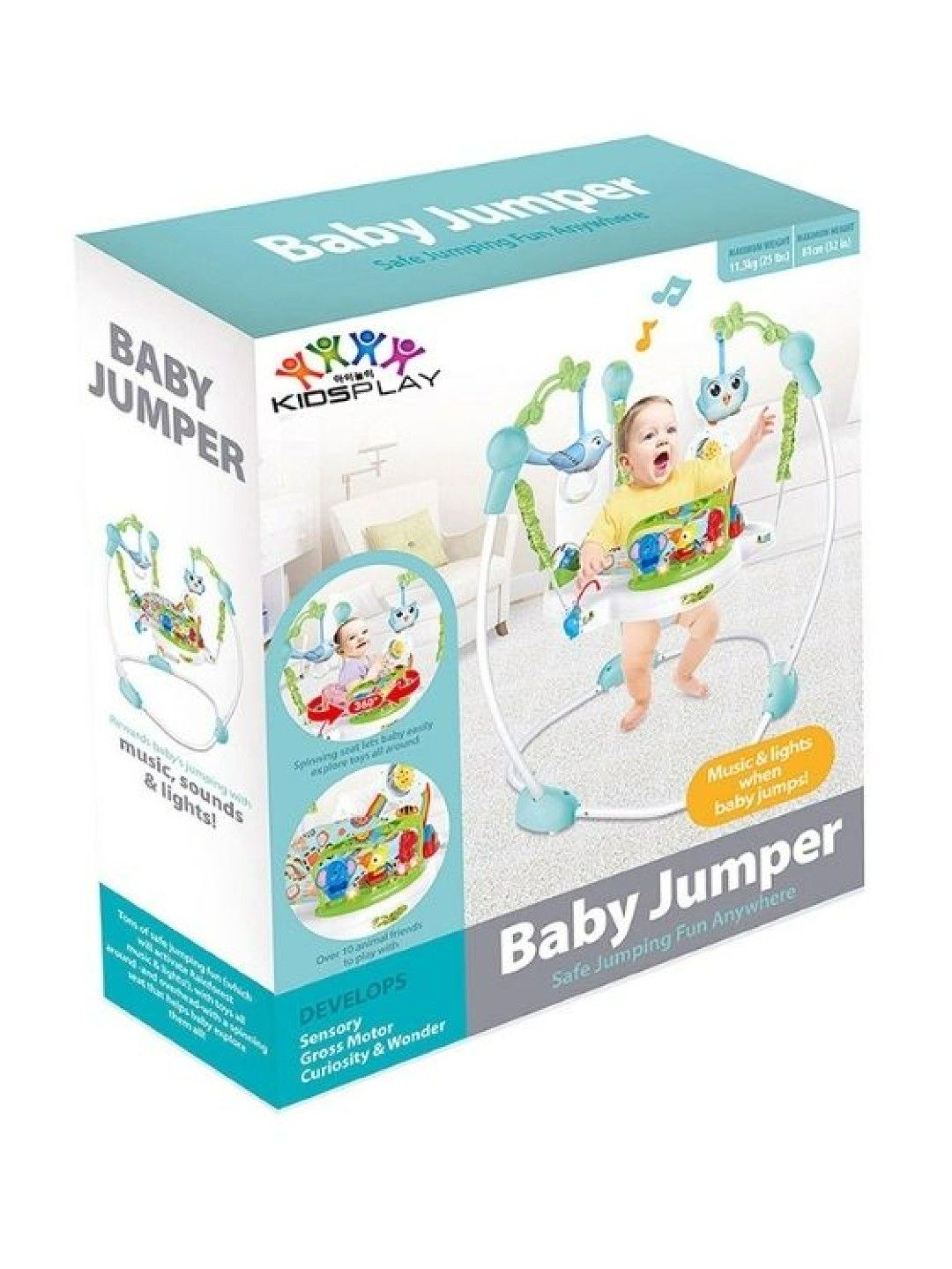 Kidsplay Baby Jumper Owl Design (Blue- Image 2)