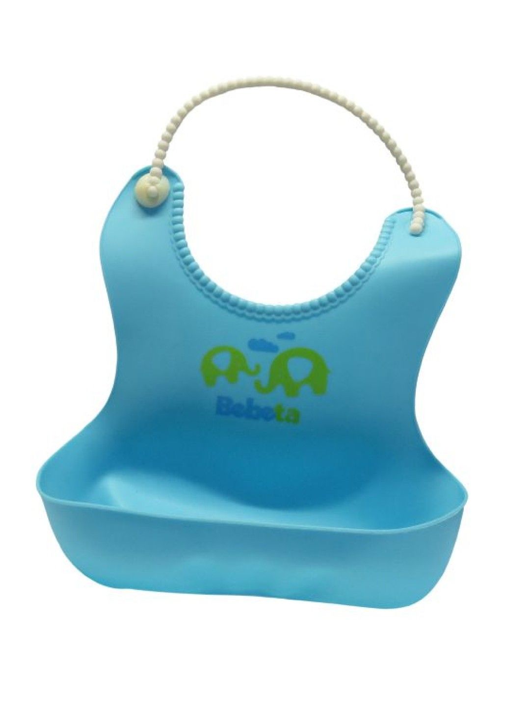 Bebeta Silicone Bib - Elephant Print (Blue- Image 2)