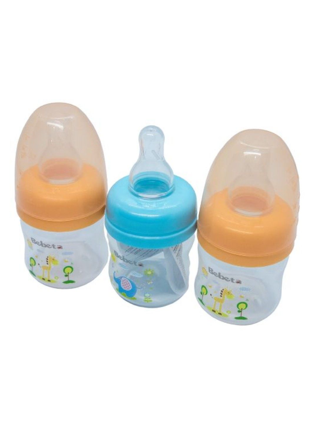 Bebeta Feeding Bottle (2oz) - Regular Neck (3 pcs) (Blue- Image 2)