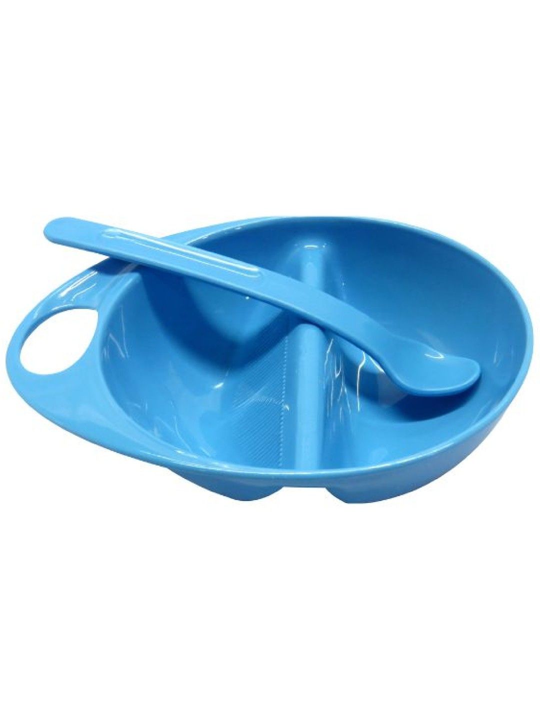 Bebeta Feeding Dish with Division & Spoon (Blue- Image 2)