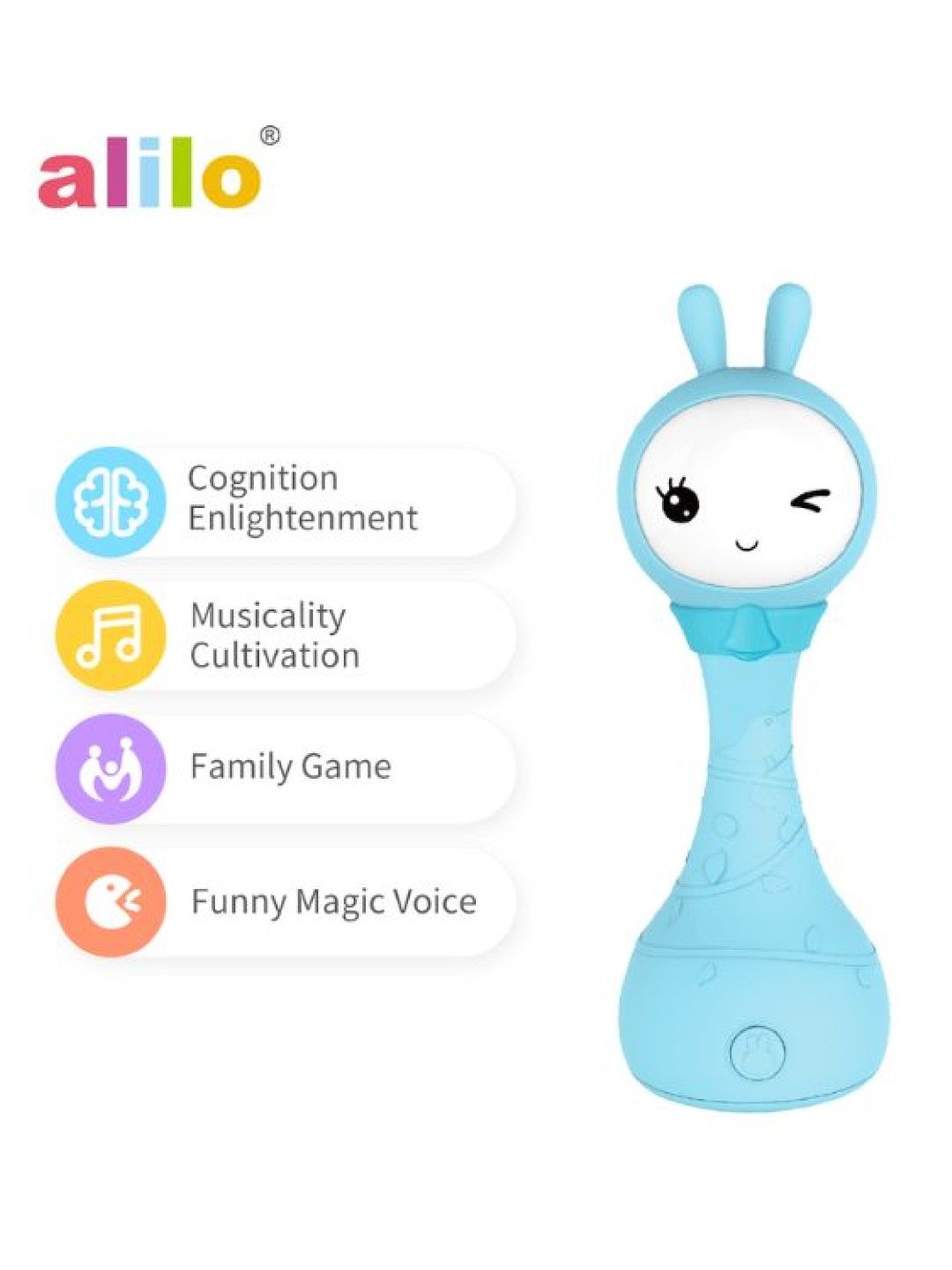 Alilo Yoyo Shake & Tell Rattle (Blue- Image 2)