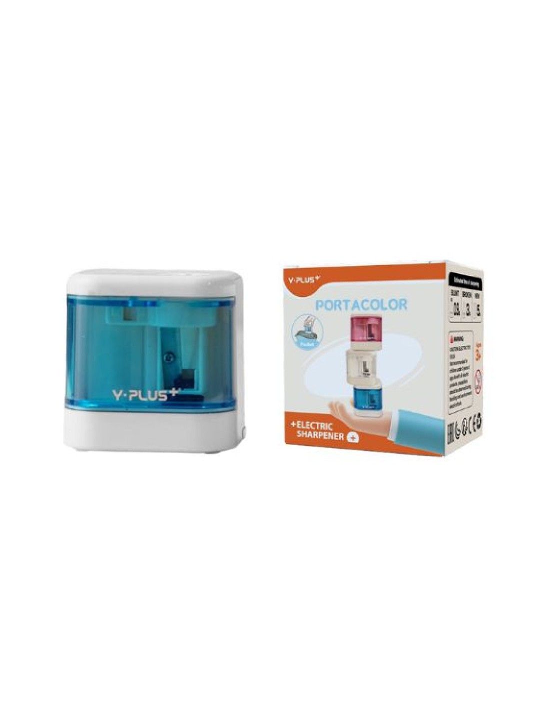 Y-PLUS+ Portacolor Electric Pencil Sharpener (Blue- Image 2)