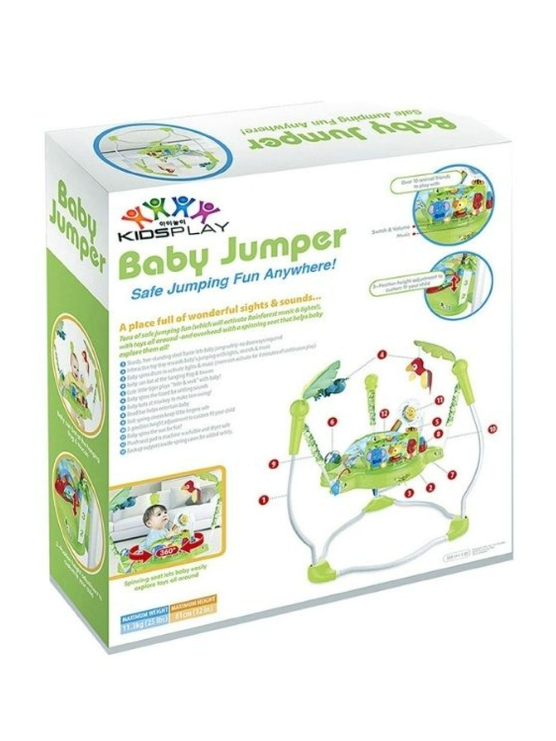 Kidsplay Baby Jumper Tropical Design (Blue- Image 3)