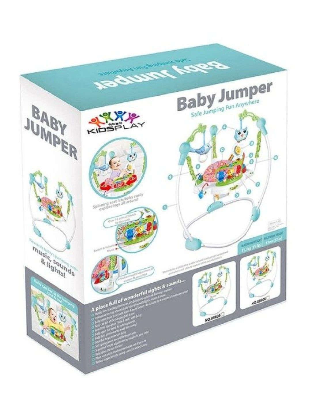 Kidsplay Baby Jumper Owl Design (Blue- Image 3)