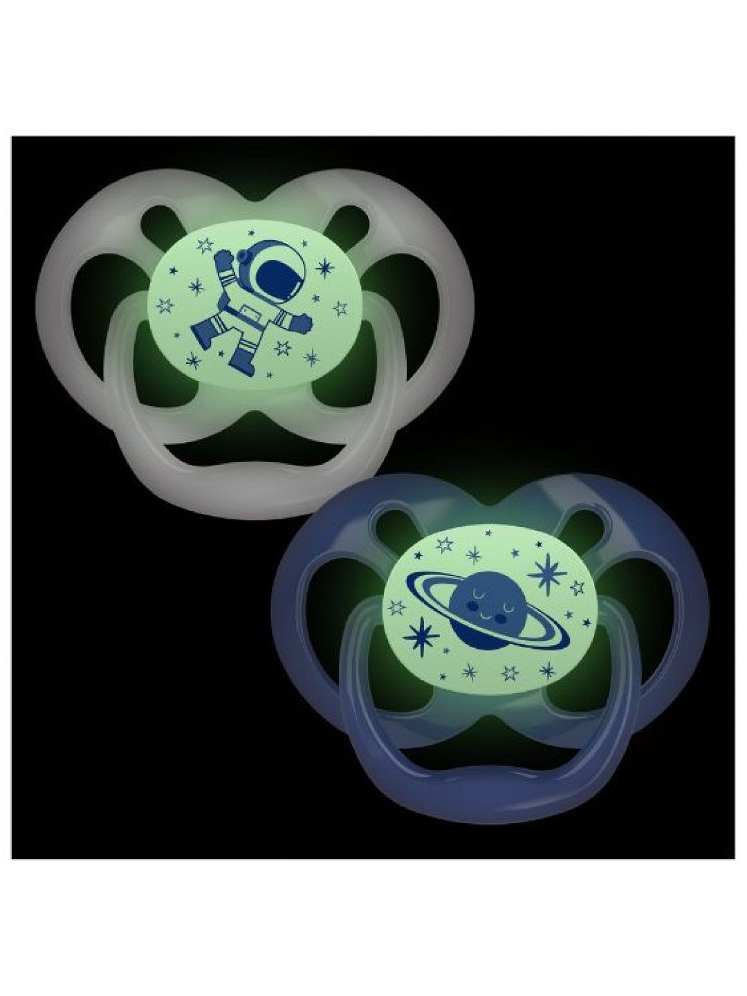 Dr. Brown's Pacifier Advantage - Stage 2 Glow in the Dark (2-Pack) (Blue- Image 2)