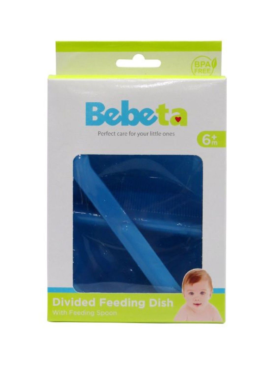 Bebeta Feeding Dish with Division & Spoon (Blue- Image 3)