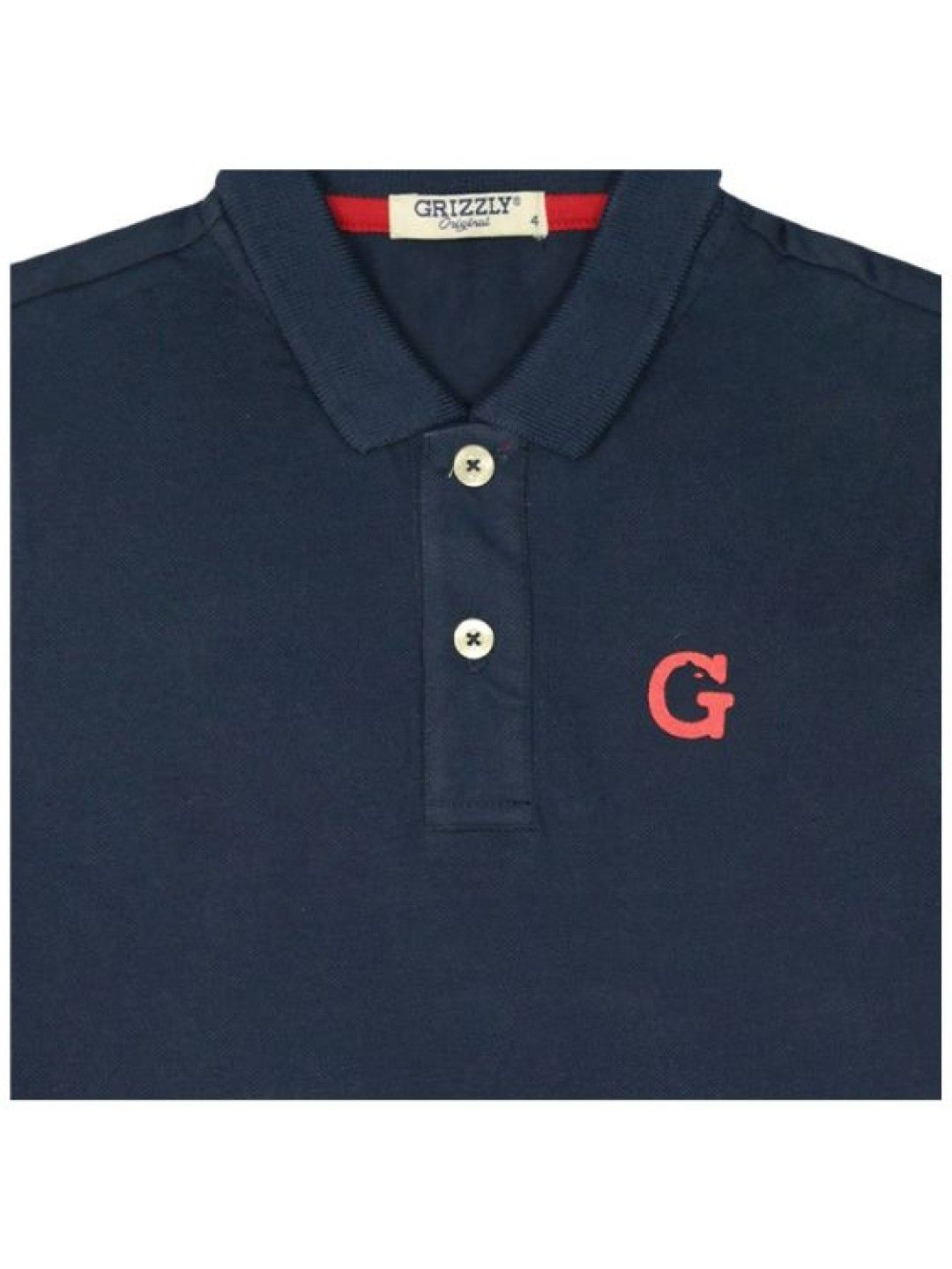 Grizzly Boys Short Sleeve Polo Shirt with Embroidery (Blue- Image 3)