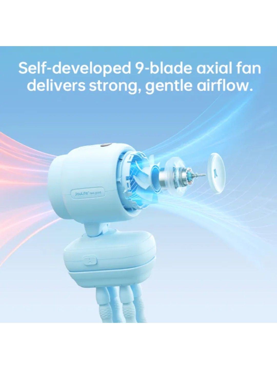 Jisulife Life 4 Stroller Fan Clip - Blue (No Color- Image 2)