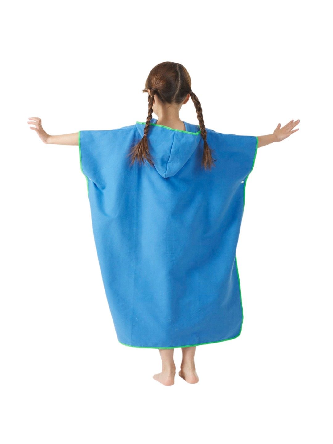 Mambo Vocool Hooded Poncho Towel - Plain (Blue- Image 3)