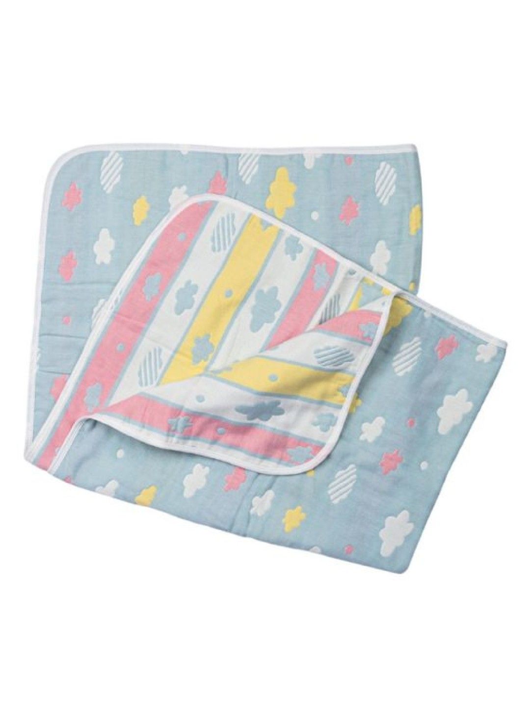 Swaddies PH Blue Clouds Reversible Blanket (Baby Blue- Image 1)