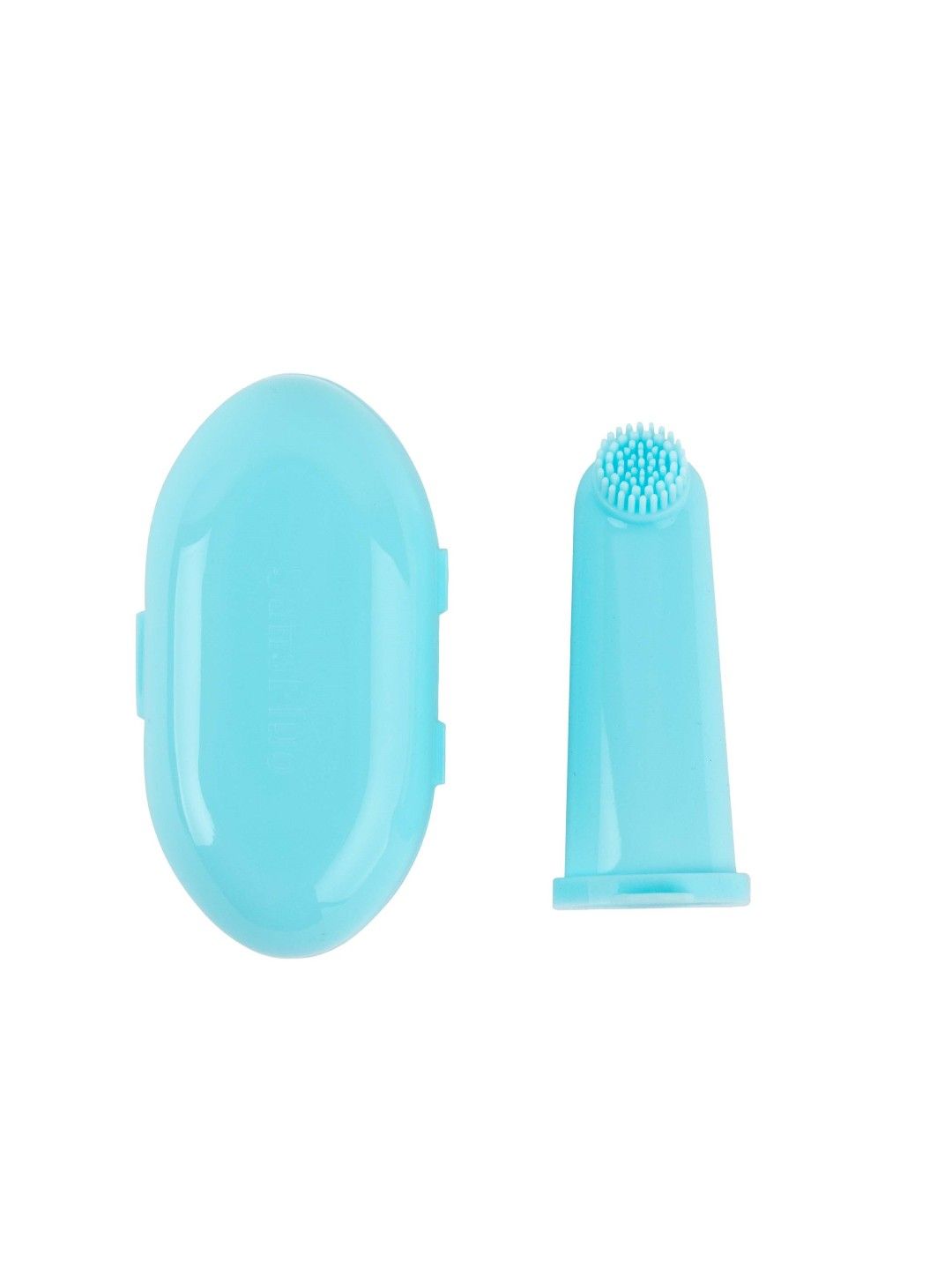 SansFluo Infant's Dental Brush and Gum Massager (Blue- Image 2)