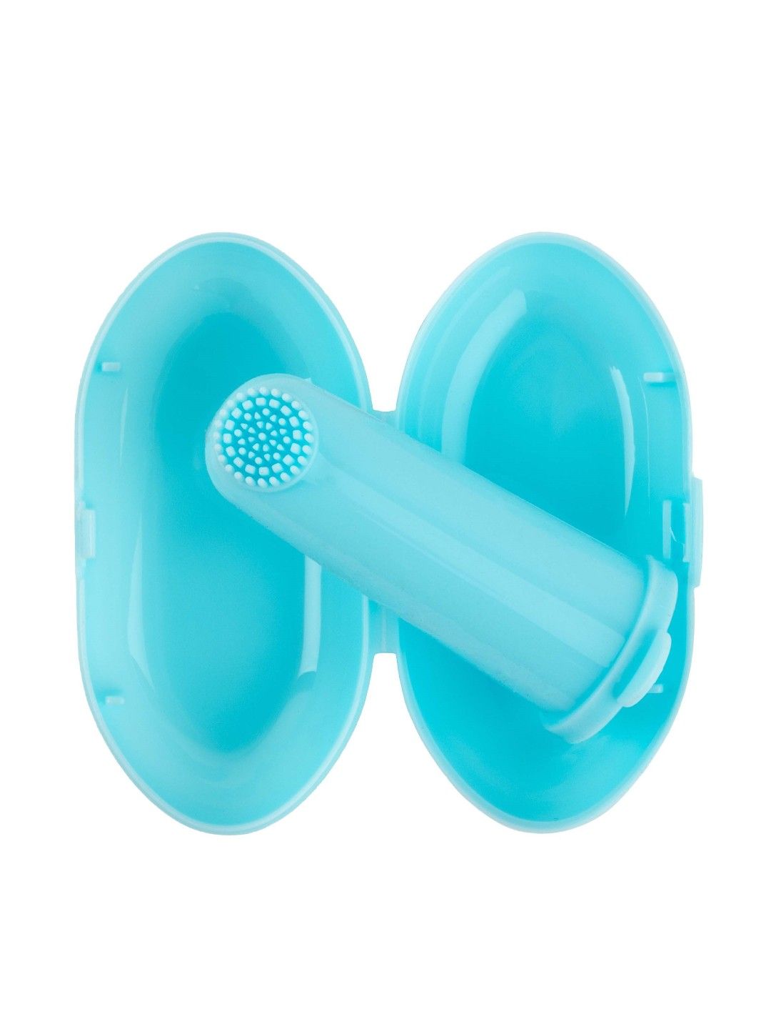 SansFluo Infant's Dental Brush and Gum Massager (Blue- Image 4)