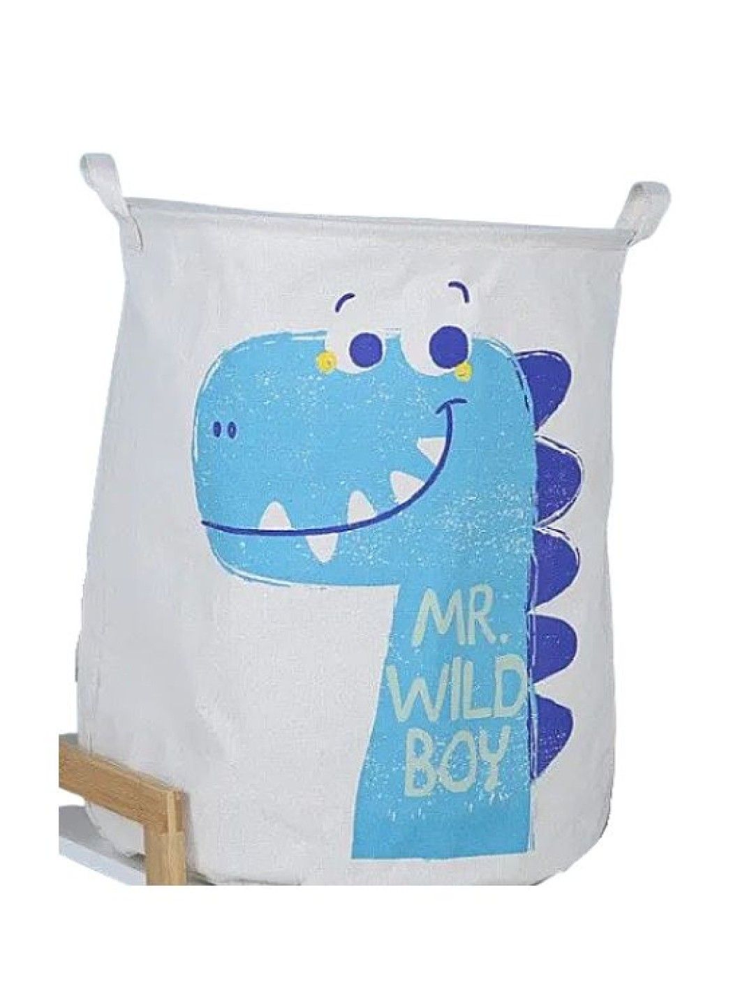 QT Hub Animal Toy Storage or Laundry Basket (Blue Dino- Image 1)