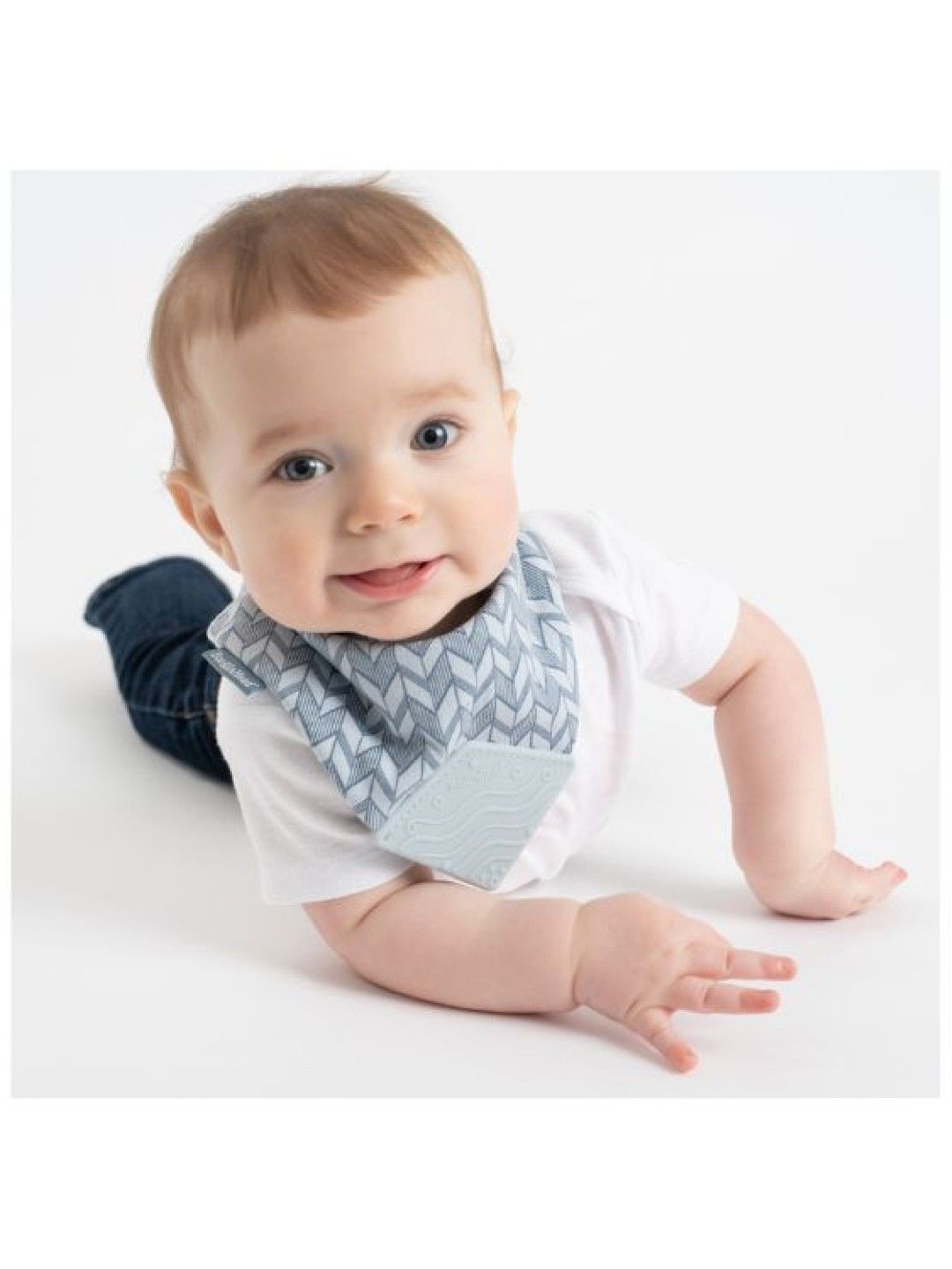 BooginHead Bandana Teether Bib (2-Pack) (Blue Feather- Image 3)