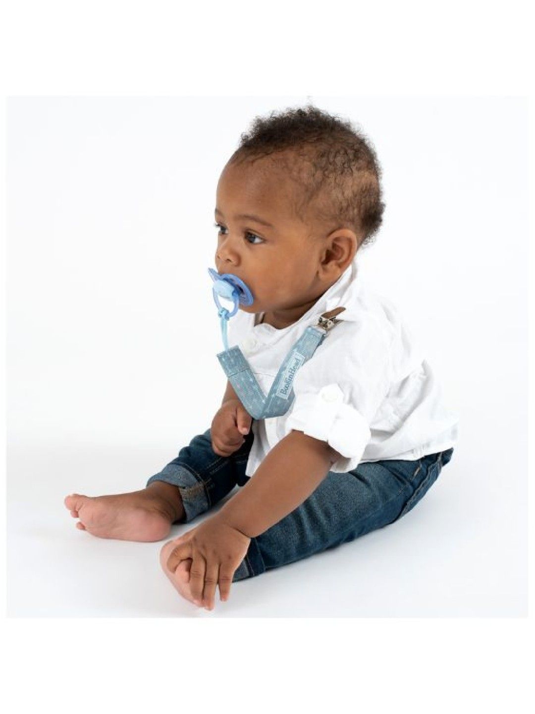 BooginHead BunBun Teether & PaciGrip Combo (Blue Feather- Image 3)