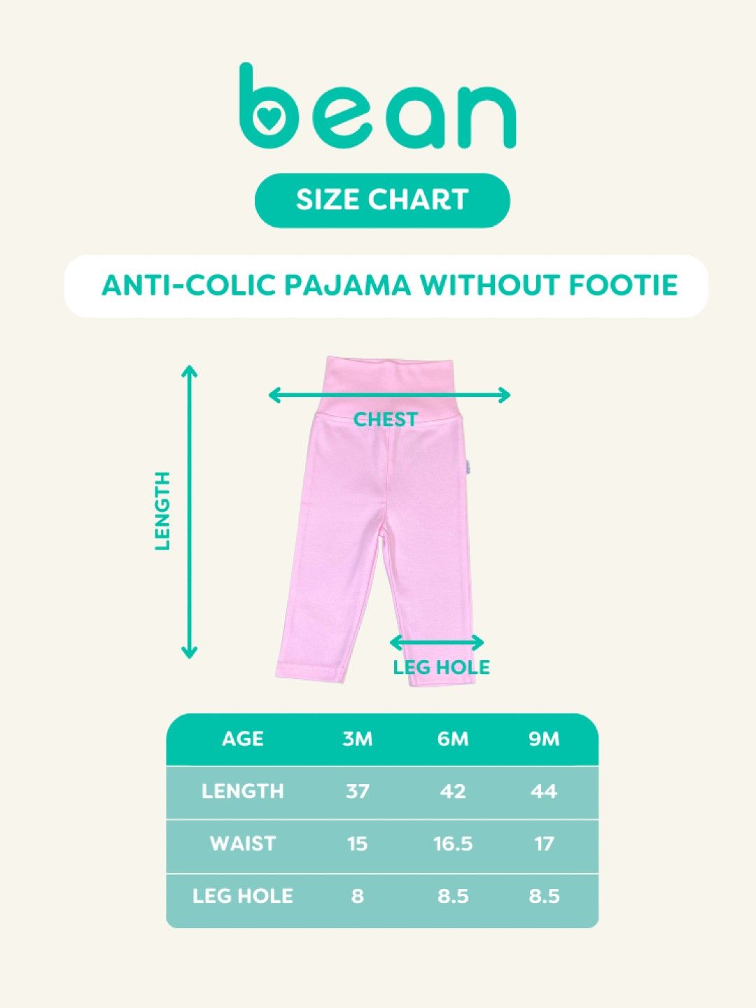 bean fashion Anti-Colic Pajama (White- Image 3)